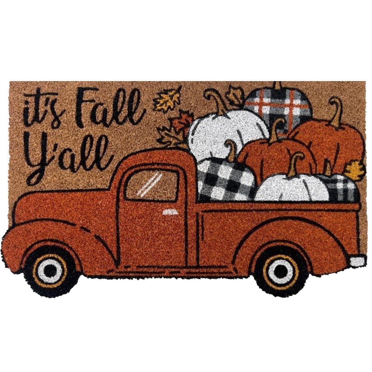 Briarwood Lane Fall Coir Doormat 30x18 Fall Y'all Pickup Truck for Fall Coir Doormat