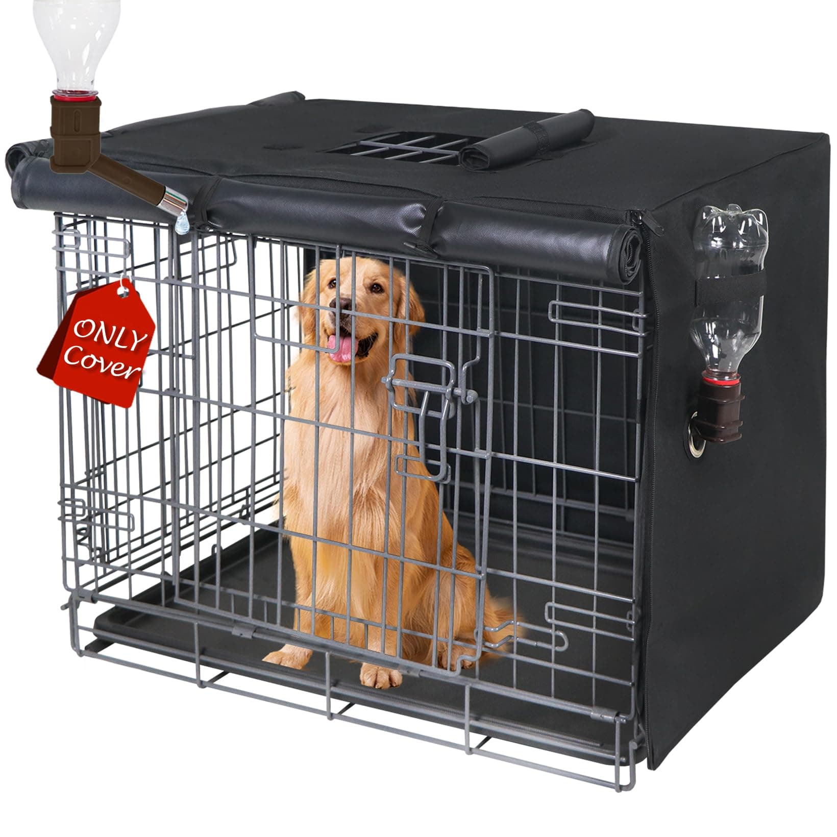 Peipaws Dog Crate Cover Heavy Duty Oxford Fabric for 36-Inch Wire Crates