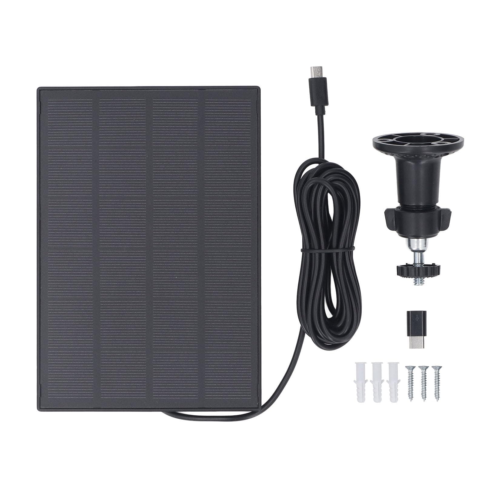 Respicefinem 5W 5V Solar Panel For Security Camera IP66 Outdoor Wireless Camera Charger With Micro USB Type C Interface