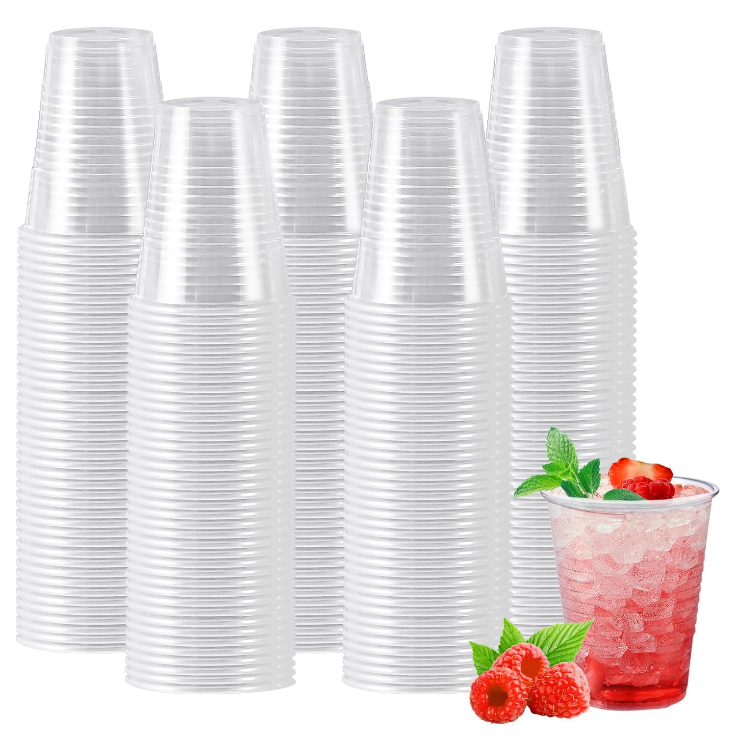 Clawsoff 500 Pack 7 oz Clear Plastic Cups Disposable Small Water Cups