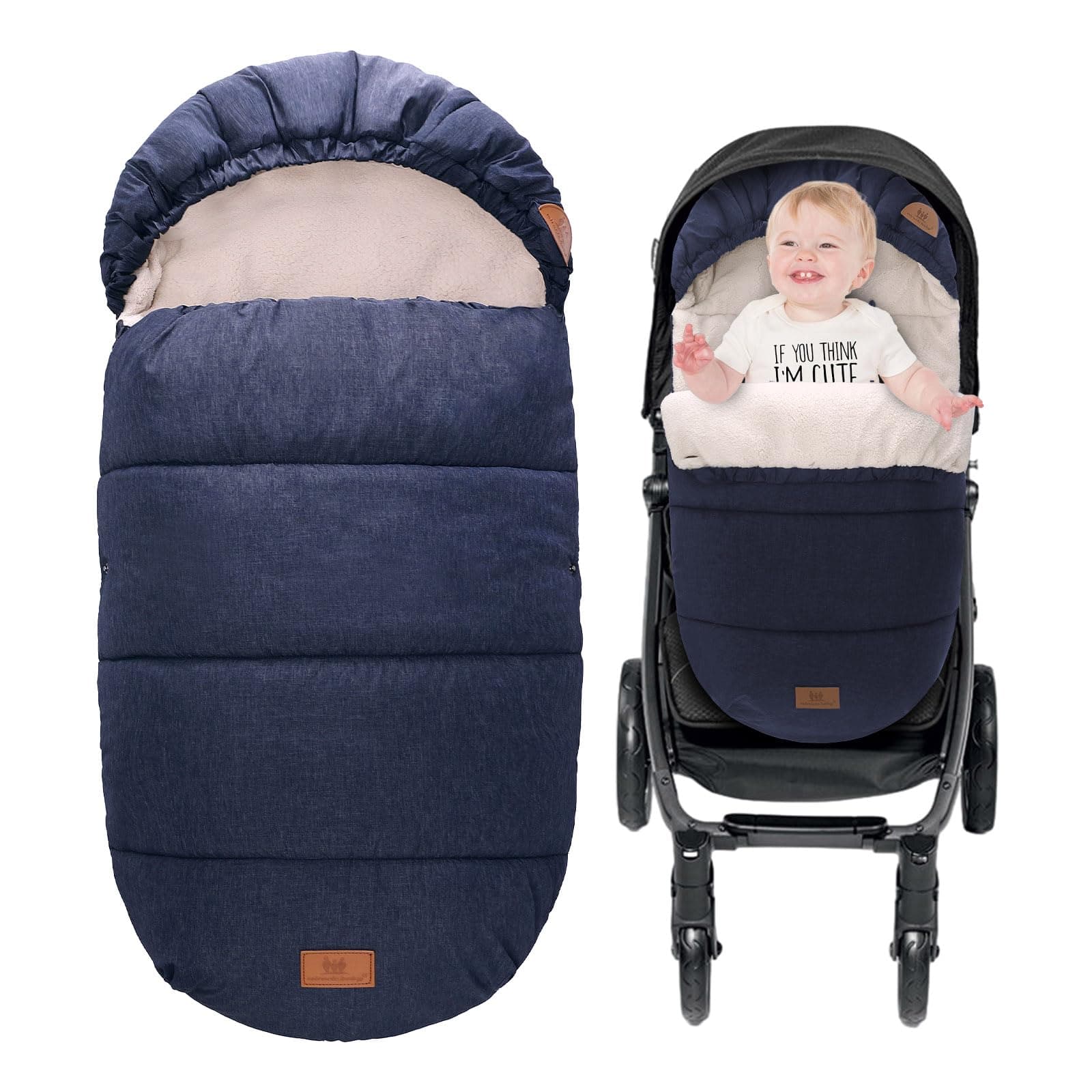 Toddler Universal Stroller Footmuff Sack, Detachable Winter Stroller Bag Multifunction Sleeping Bag Waterproof and Breathable Best Gift for Baby (Detachable Blue)