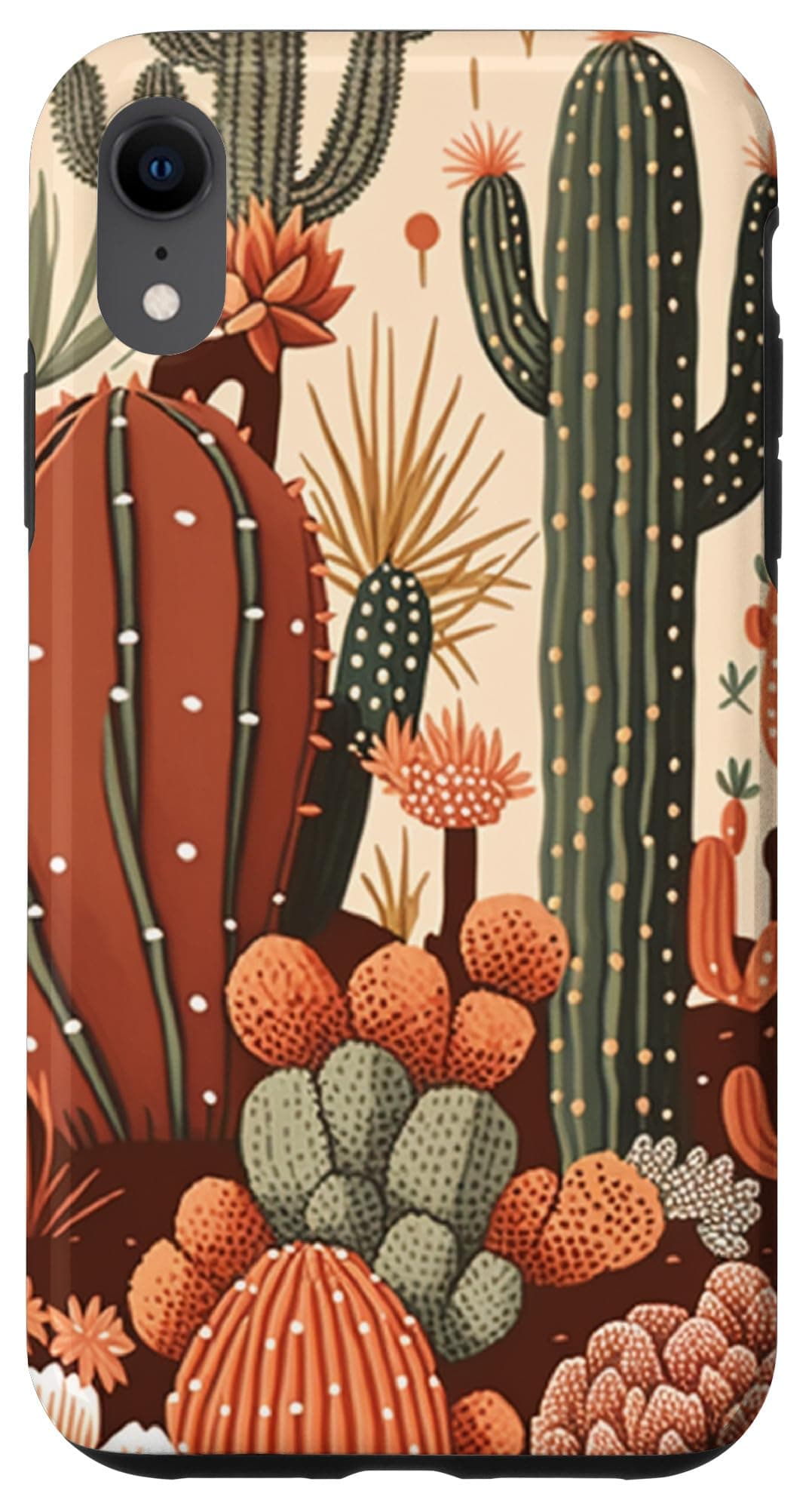 Cactus Botanical Desert Western Boho Modern Terracotta Case for iPhone XR