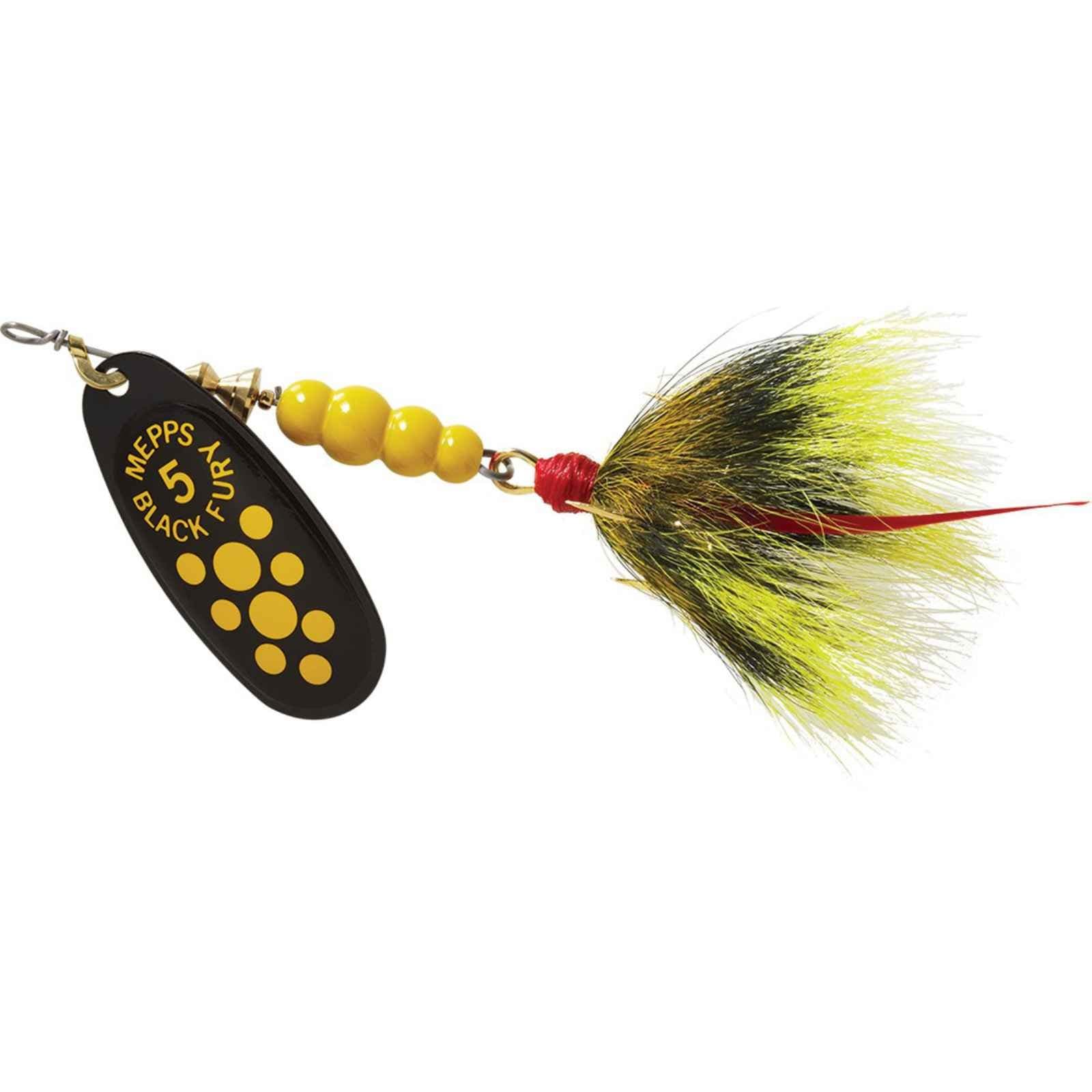 Mepp's BF5T Y Black Fury - Dressed Treble, 1/2-Ounce, Yellow Dot