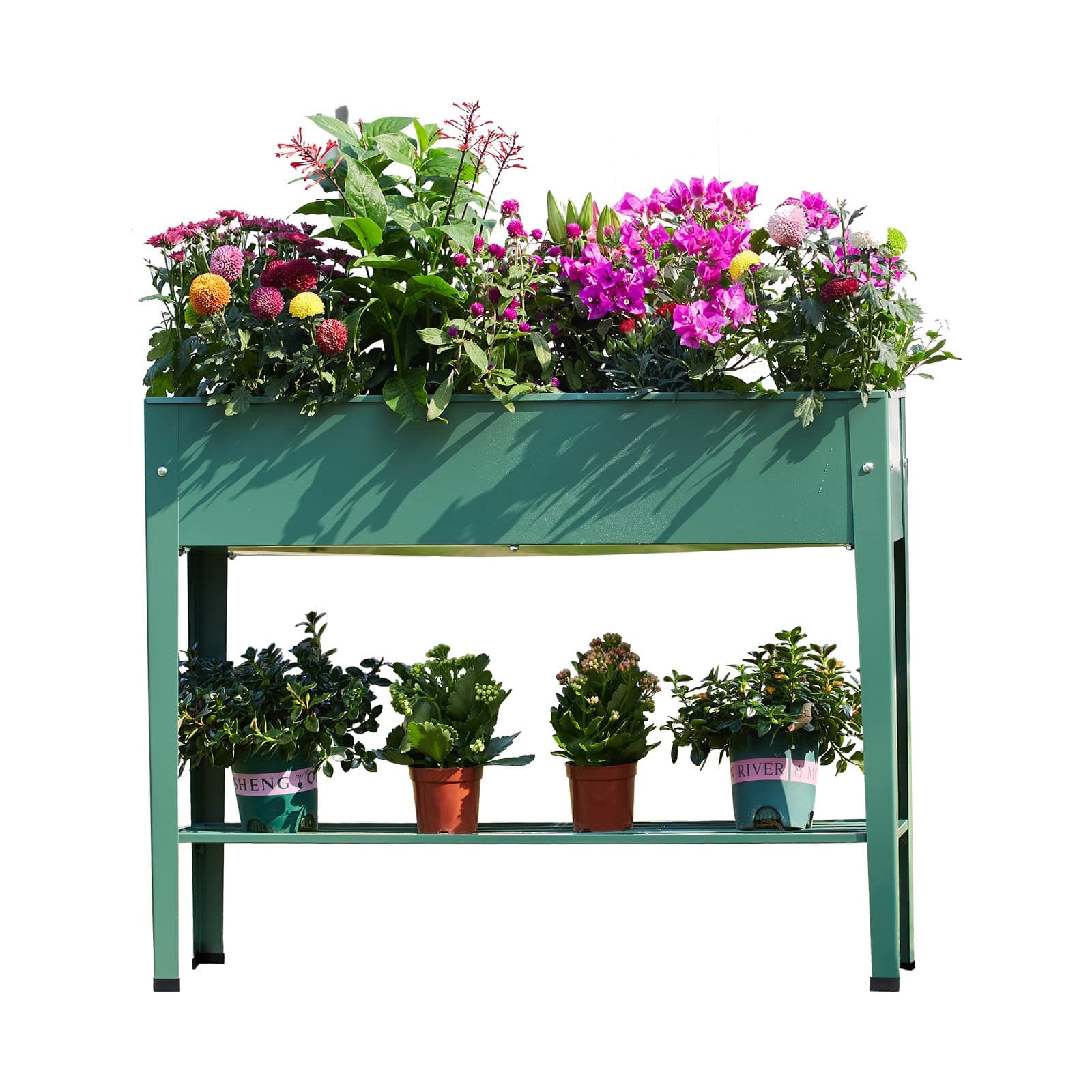 Piksedo Raised Garden Bed Green (Green 40" L x 11" W x 31" H)