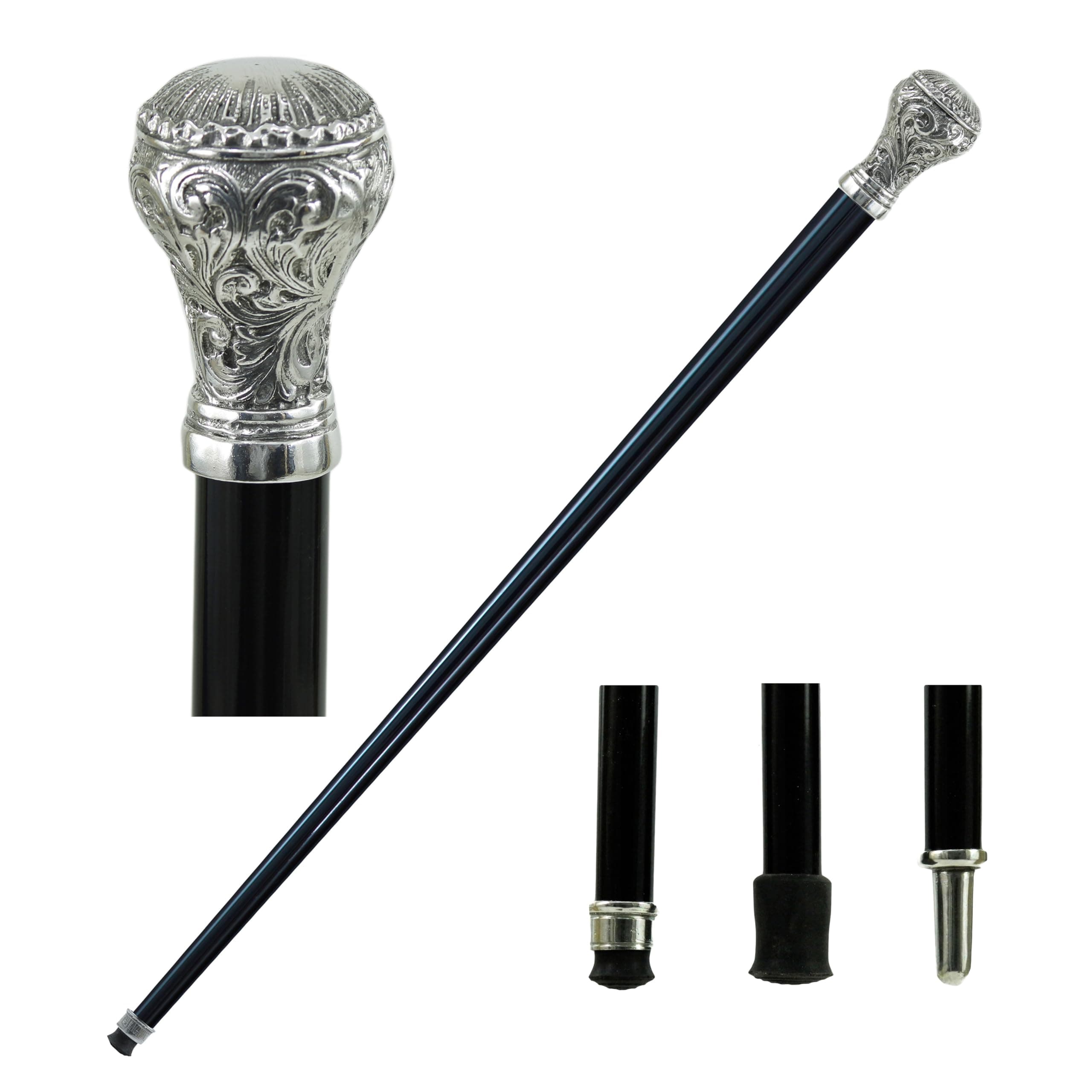 Cavagnini Italy - Wooden Walking Stick for Men – Handmade Cane with Custom Pewter Handle