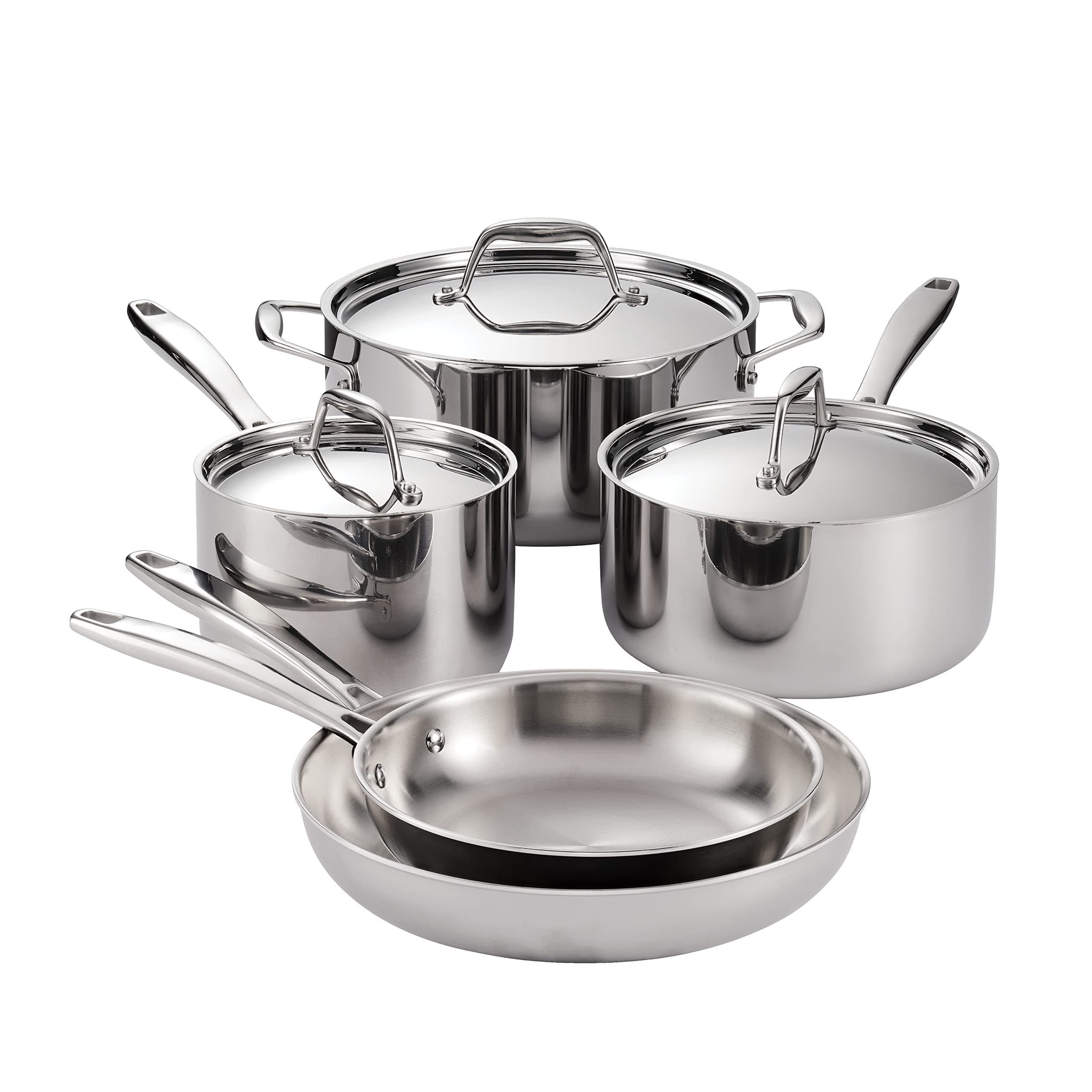Tramontina Signature Tri-Ply Clad Stainless Steel 8-Pc Pots and Pans Set