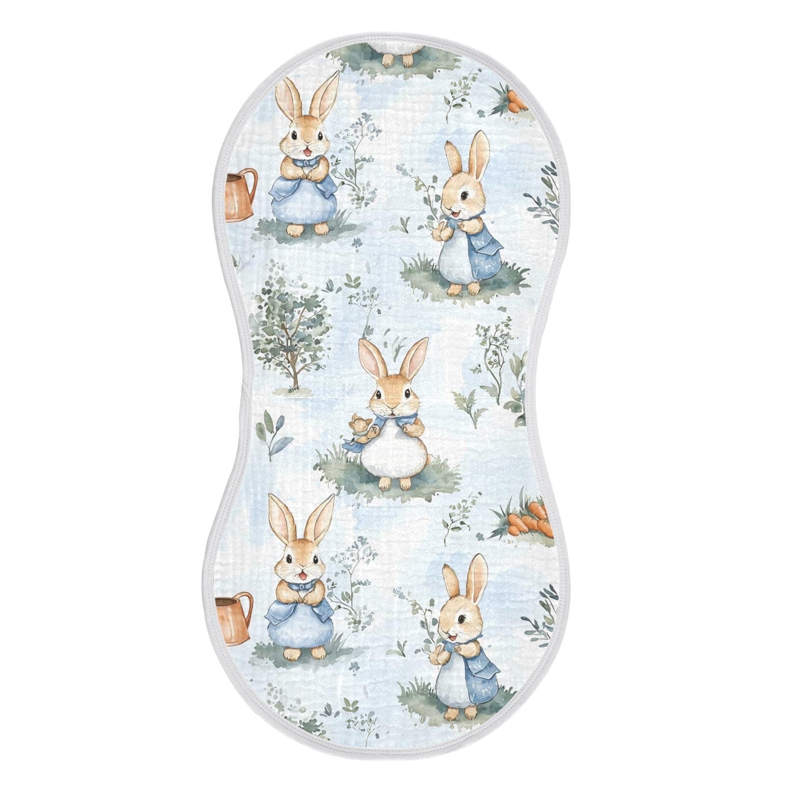 vvfelixl Peter Rabbit Friend Burp Cloths for Baby Boy Girls Baby Washcloths Burp Rags 1 Pack