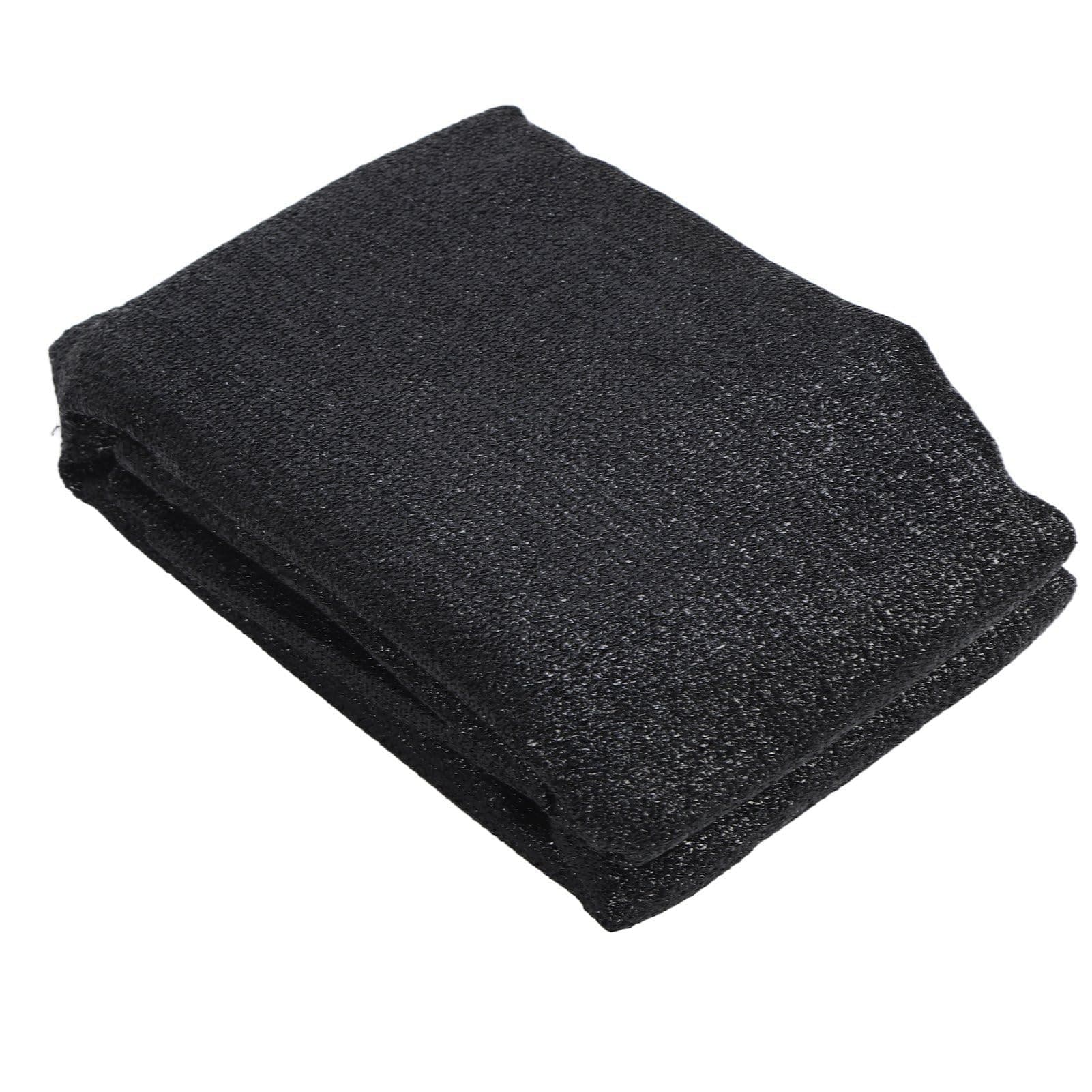 KIMISS Balcony Privacy Screen Fence Cover - HDPE Protection Mesh Cloth for Deck, Patio, Backyard, Outdoor Pool - Easy Installation with Cable Ties and Rope (Black)