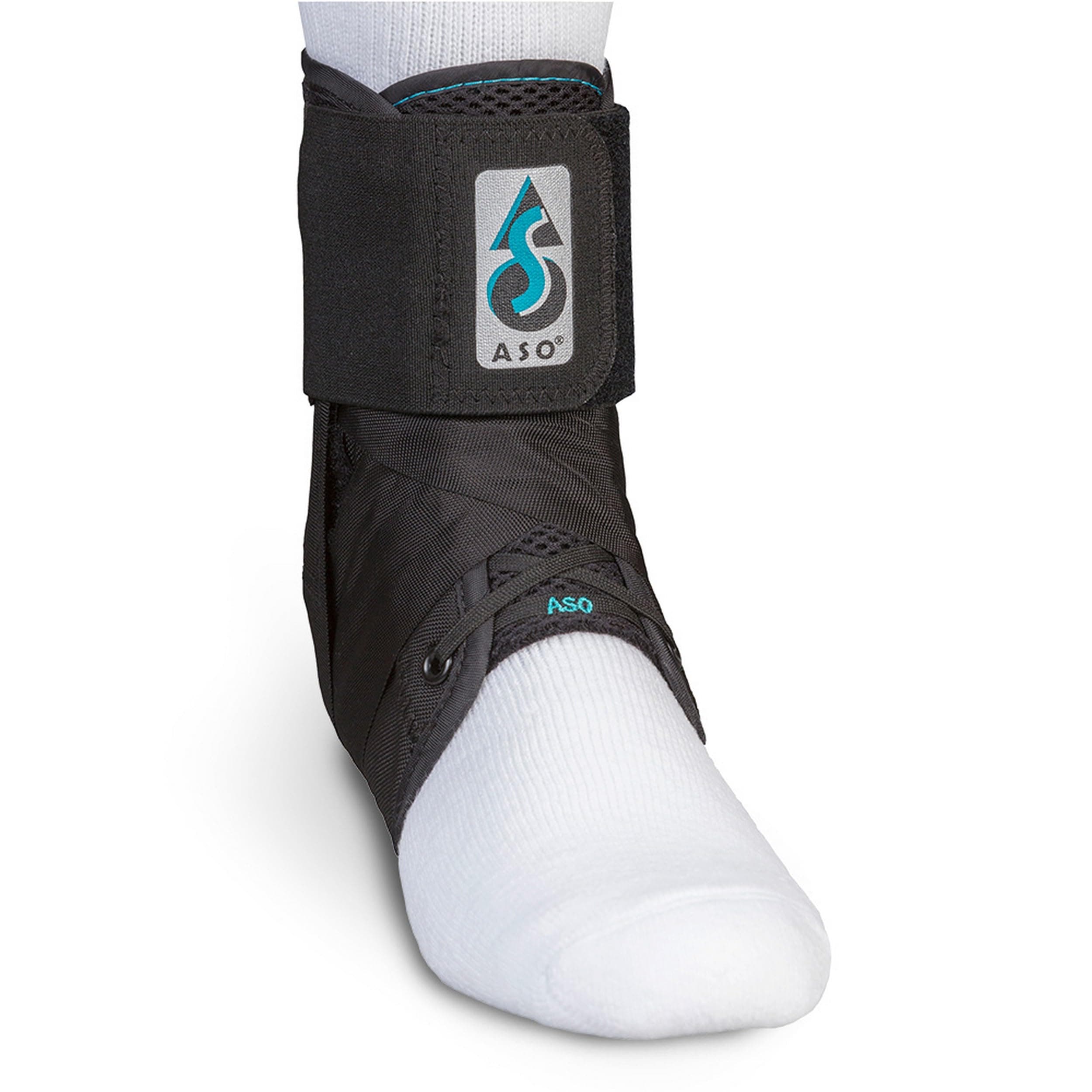 Med Spec ASO Ankle Stabilizer Lace Up Ankle Brace Sprain Support Black, SM