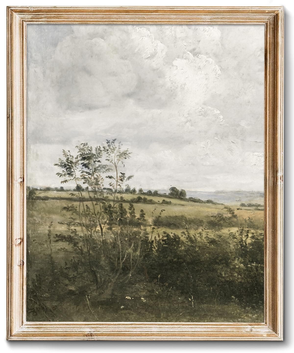 RETRART Vintage Farmhouse Canvas Wall Art - Wildflower Field Landscape Painting, Wall Art Spring Art for Living Room Bedroom Kitchen - 8" x 10" - UNFRAMED