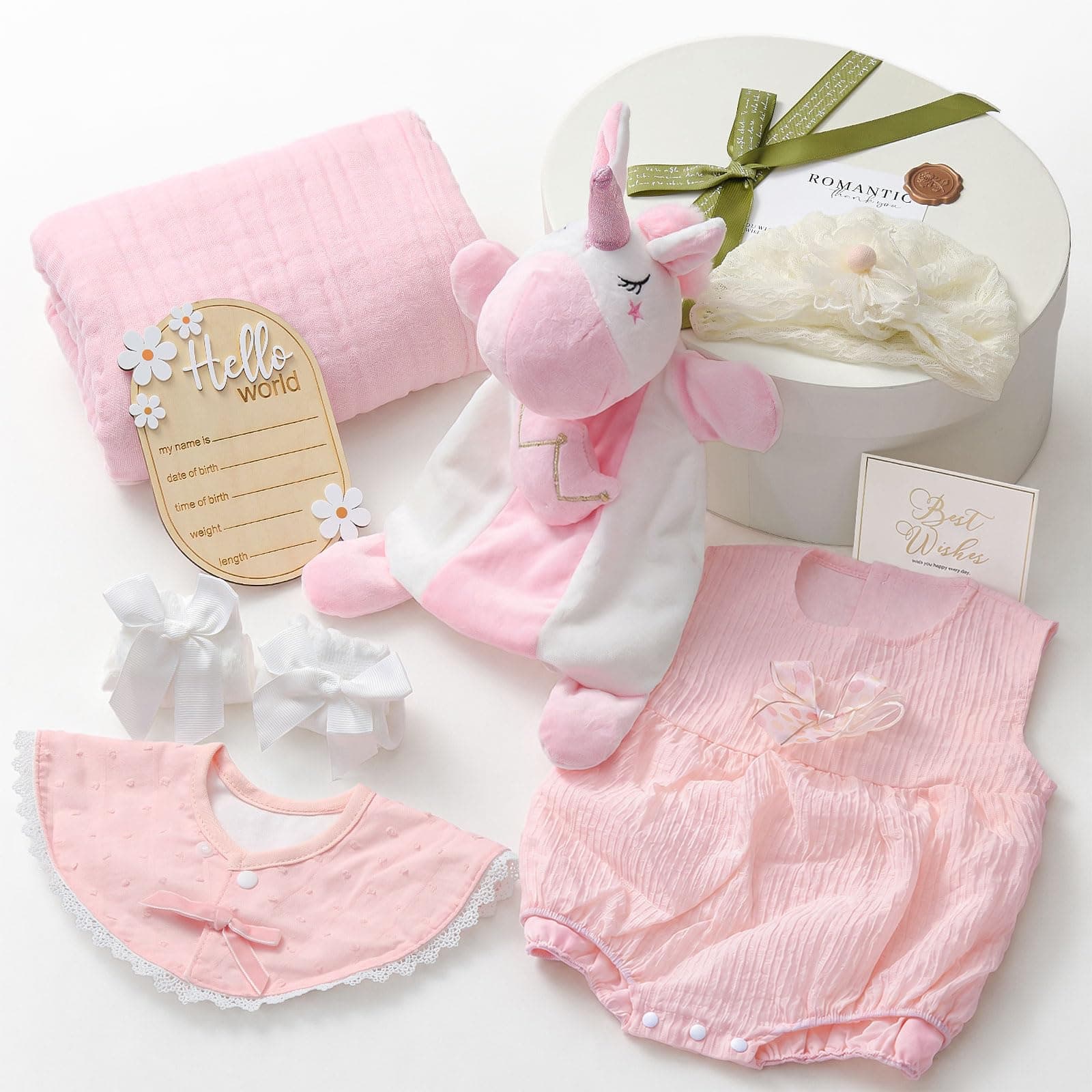 TUZT Pink New Born Baby Gifts Set