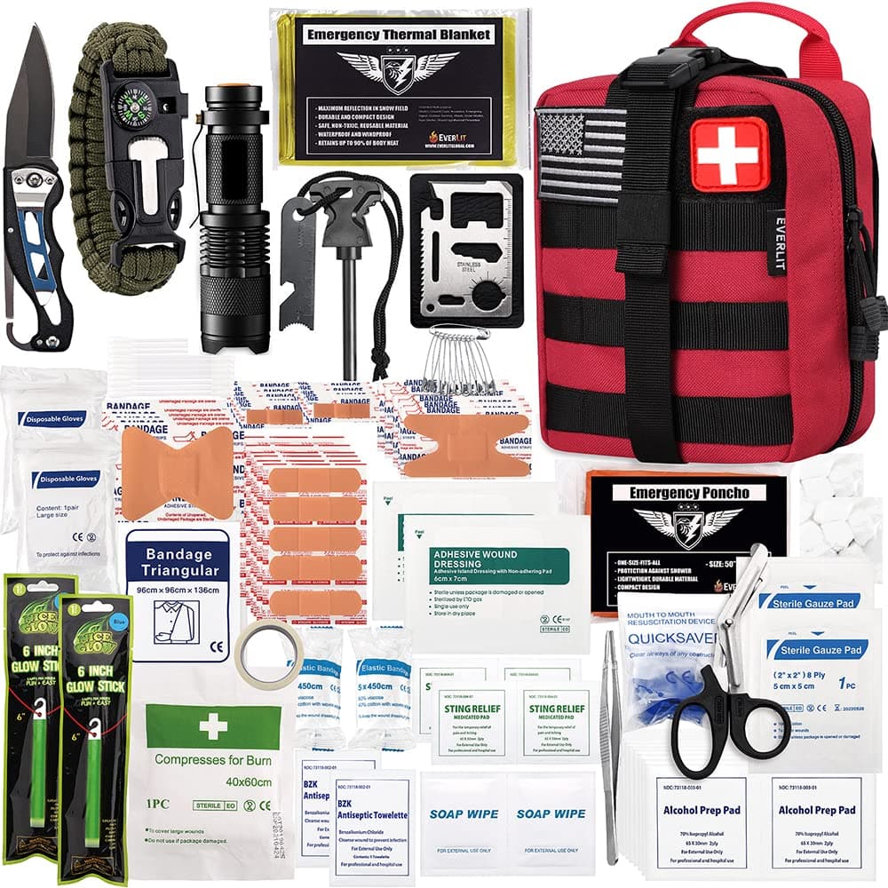 EVERLIT 250 Pcs Survival First Aid Kit