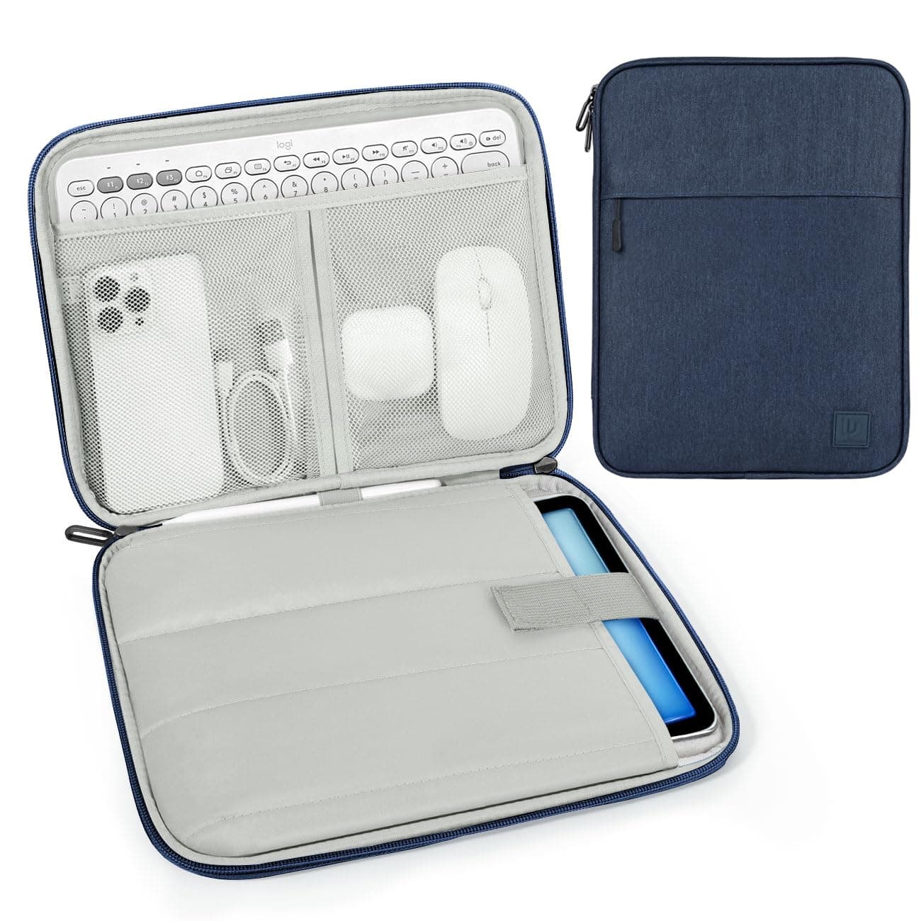 Dadanism 9-11 Inch Tablet Sleeve Padded Carrying Case, Dusty Blue