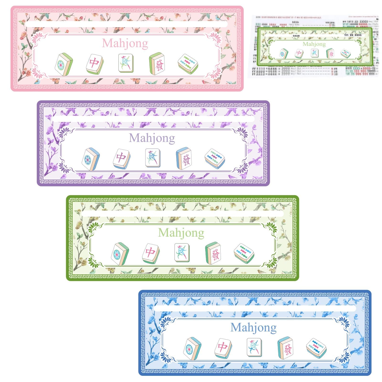 snaxuda 8pcs Mahjong Line Finder,Mahjong Card Line Guide Rules Reader Helper Mahjong Accessories Gifts for Players,Beginners