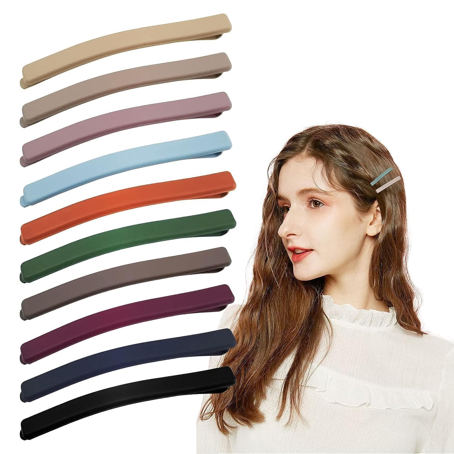 SUNRING Large Hair Clips for Women Thick Hair Clamp Pins Nonslip Grip Ponytail Holders, Stylish Hair Accessories 10Pcs (Pack of 20, Multicolor)