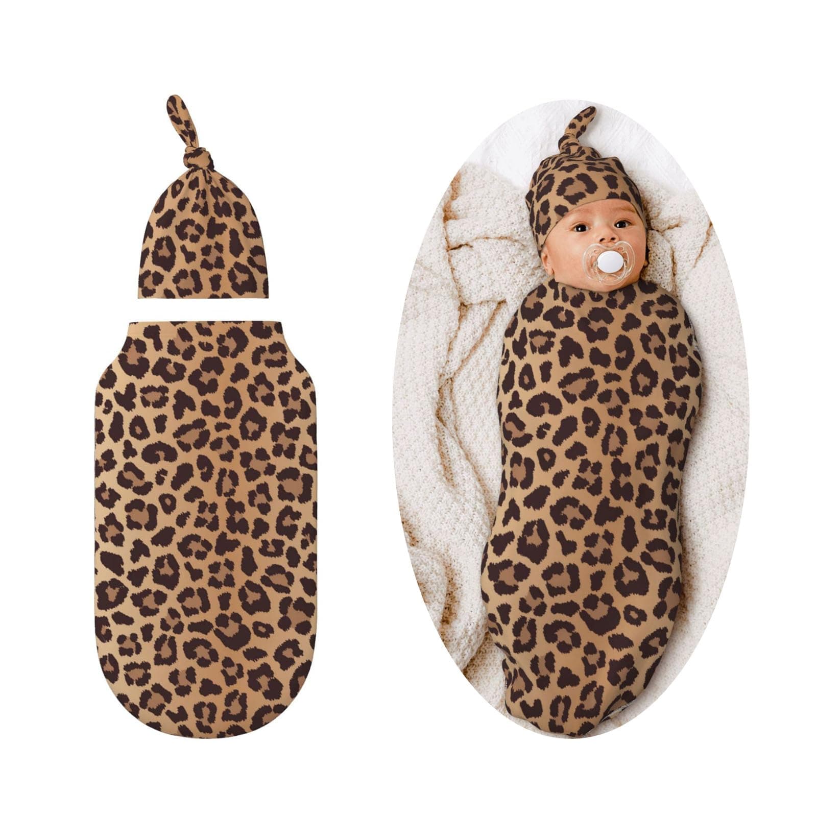 Leopard Swaddle Blankets Soft Receiving Blanket Baby Swaddle Wrap for Baby Girls Boys