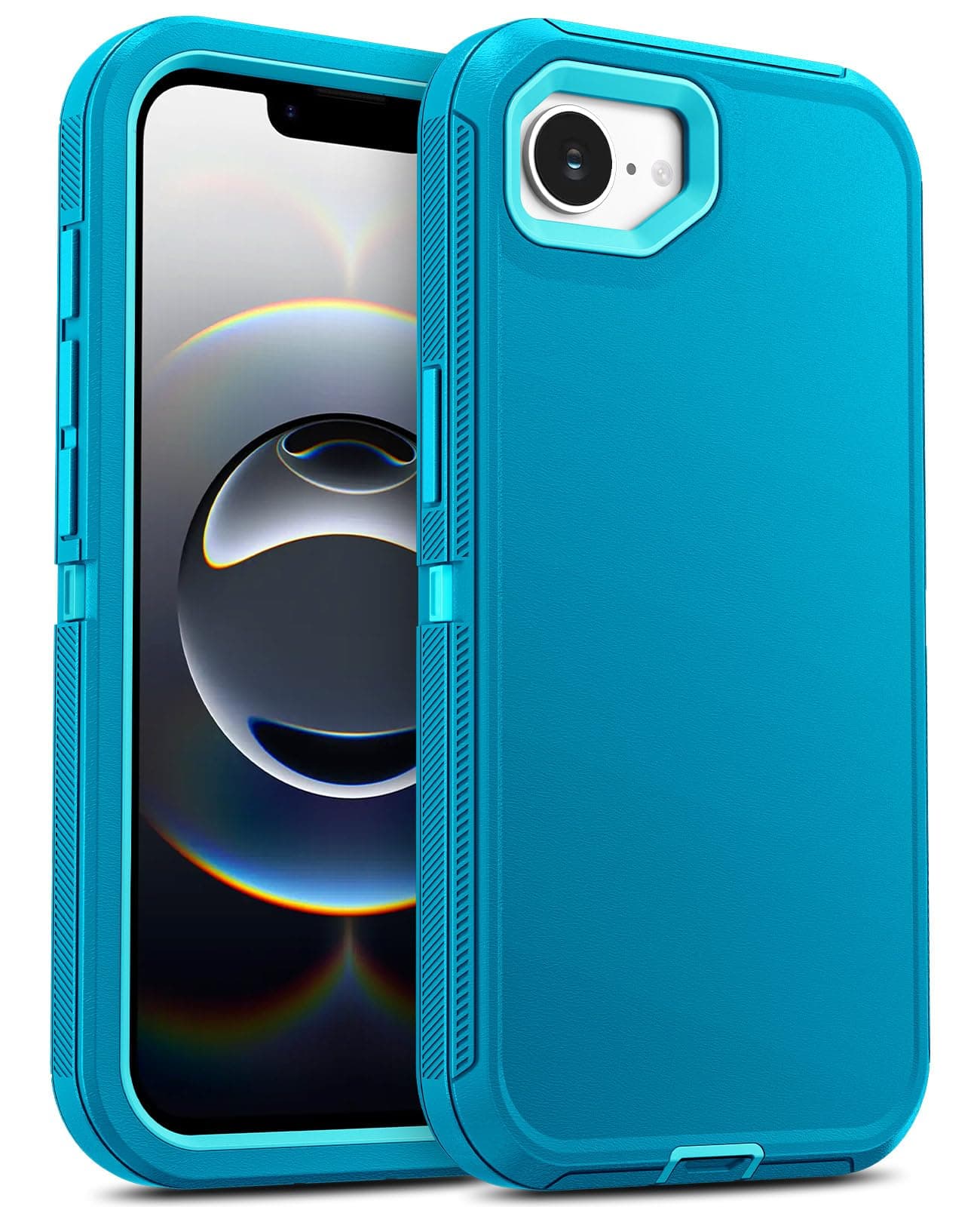 Jelanry for iPhone 16e 5G 2025 Case Heavy Duty Rugged Shockproof, Turquoise