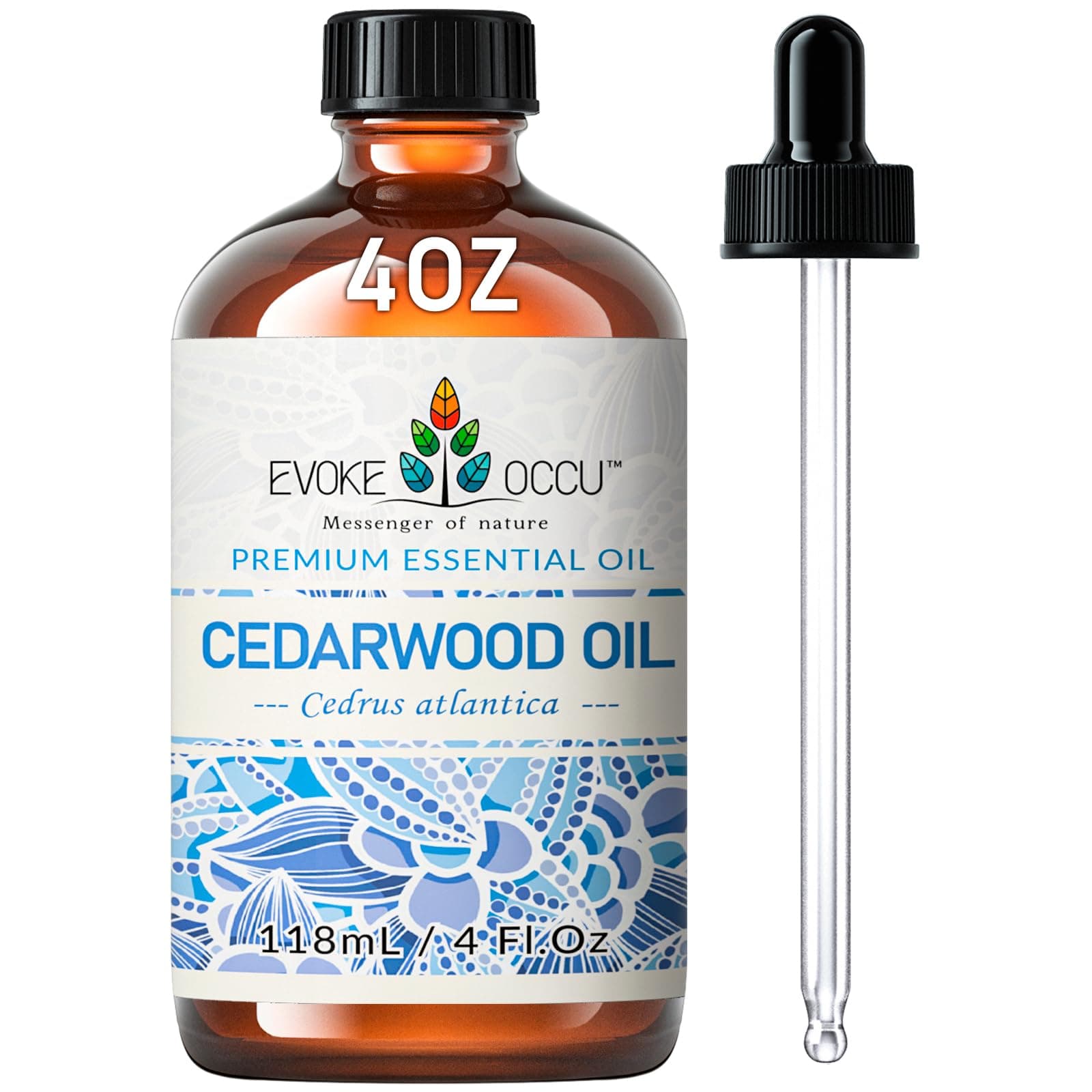 EVOKE OCCU Cedarwood Essential Oil for Diffuser, Spray & Aromatherapy