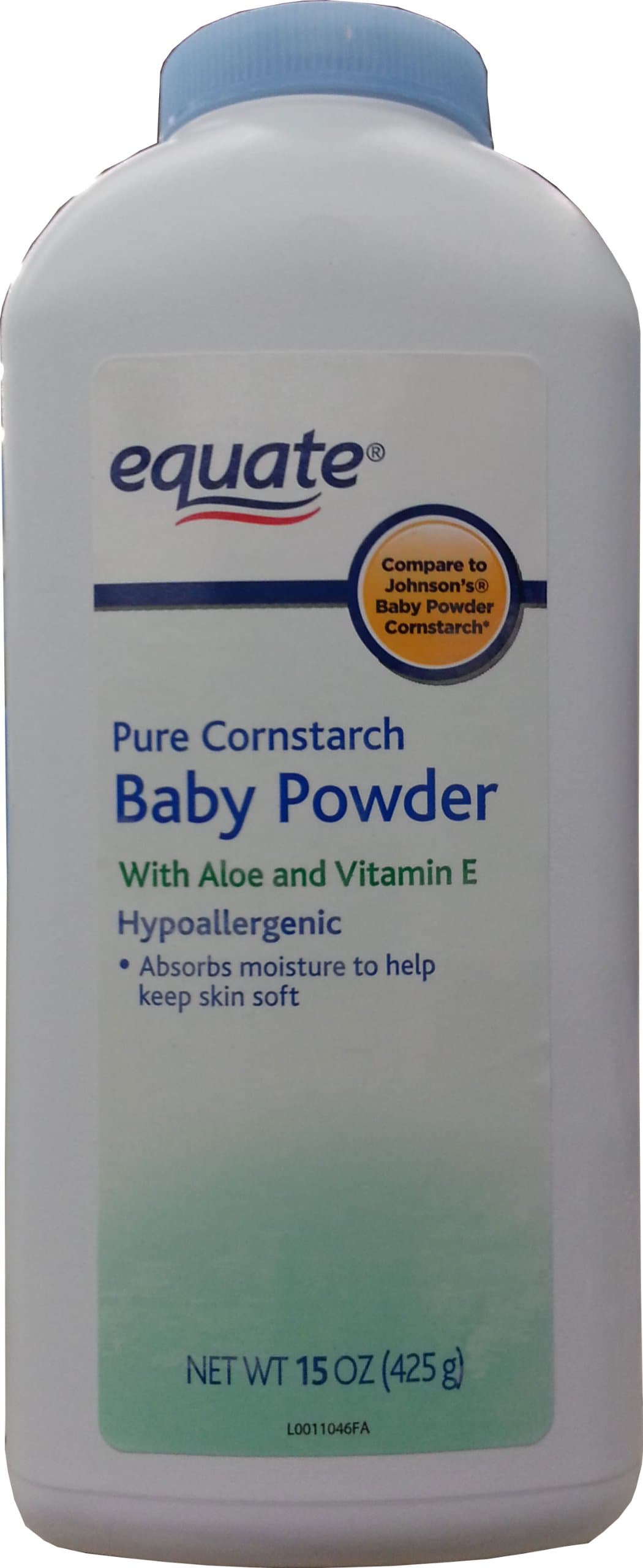 Equate Pure Cornstarch Baby Powder With Aloe and Vitamin E, 15oz by USA