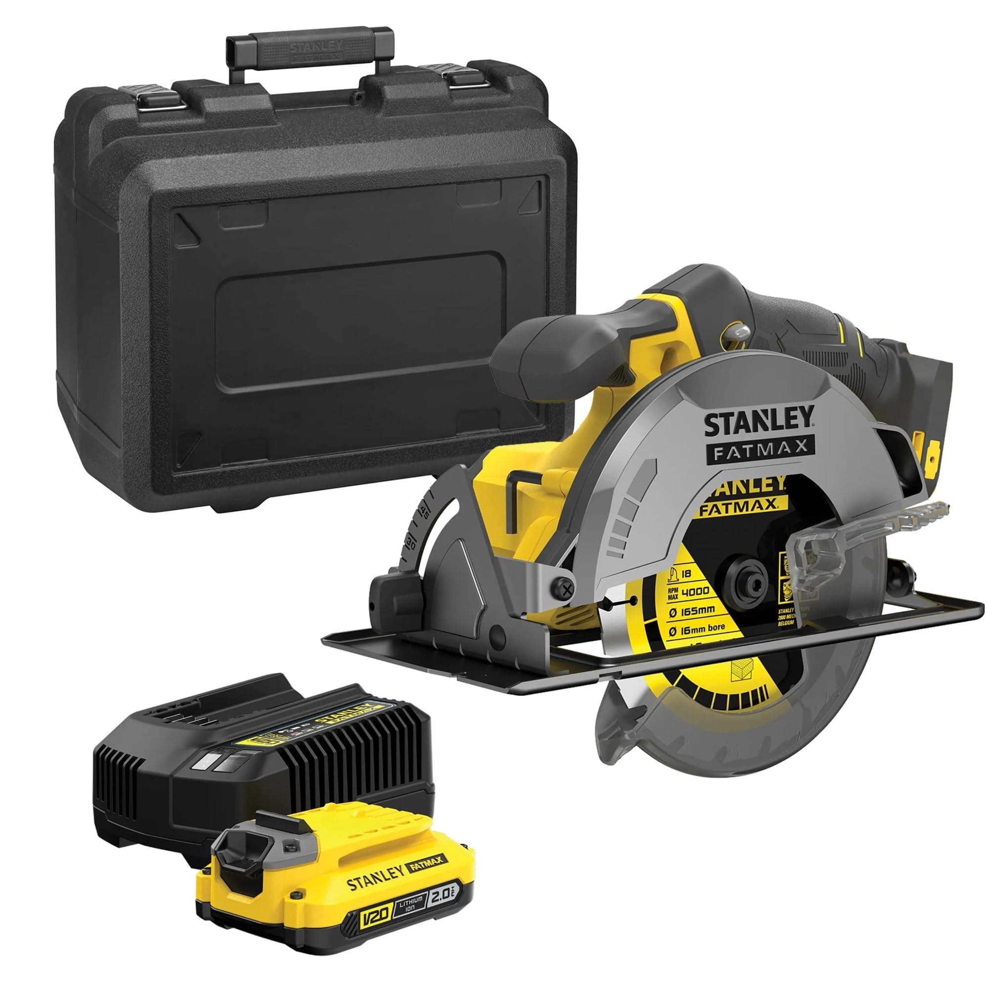 STANLEY FATMAX V20 Cordless 165mm Circular Saw, SFMCS500D1K-GB