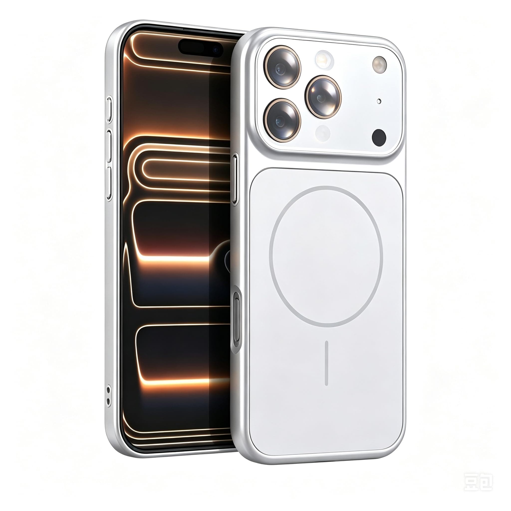 Doulings Magnetic Matte for iPhone 17 Pro Max,Silver,Lens Protector