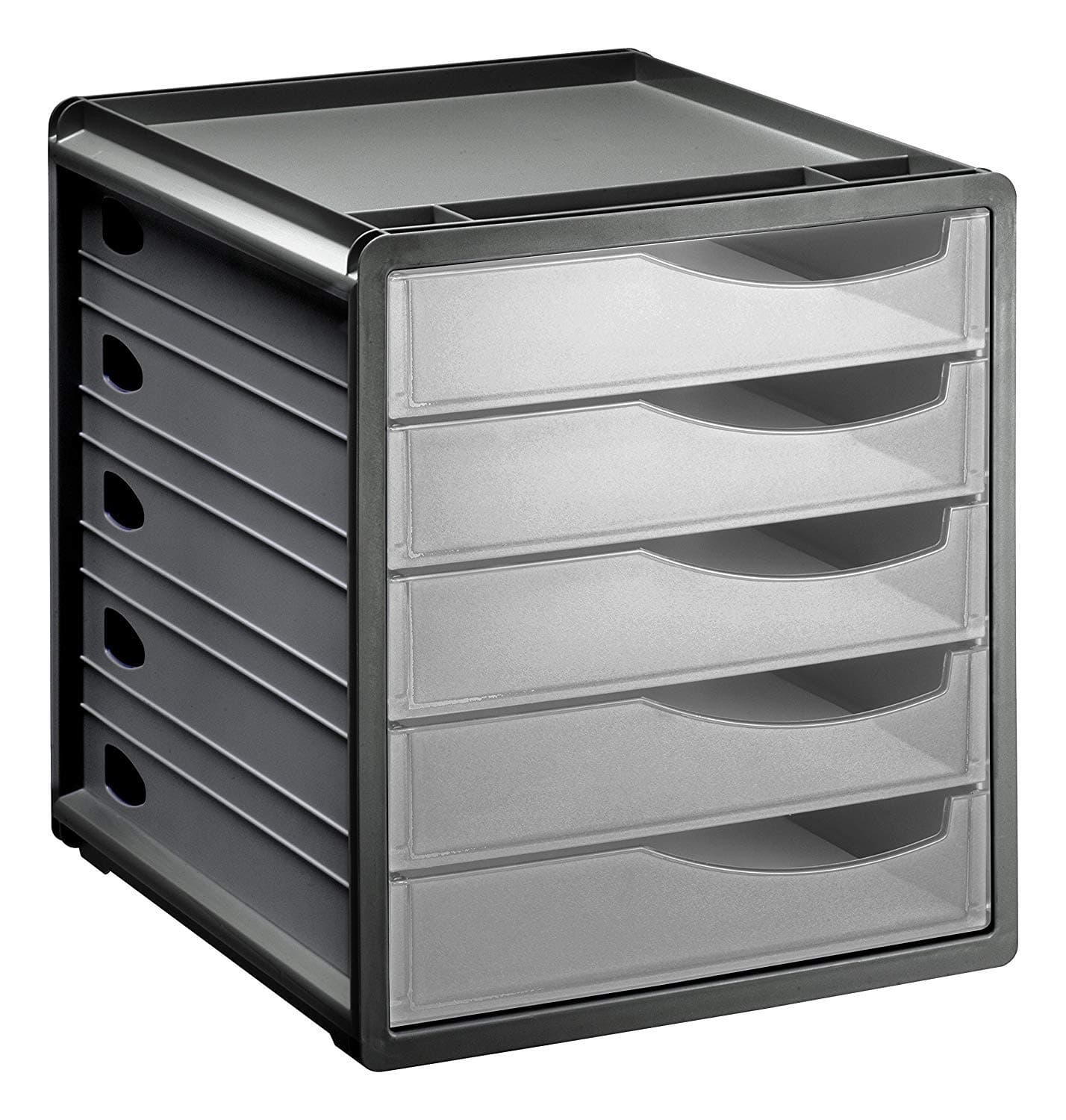 Rotho Space Box with 5 Drawers, Transparent