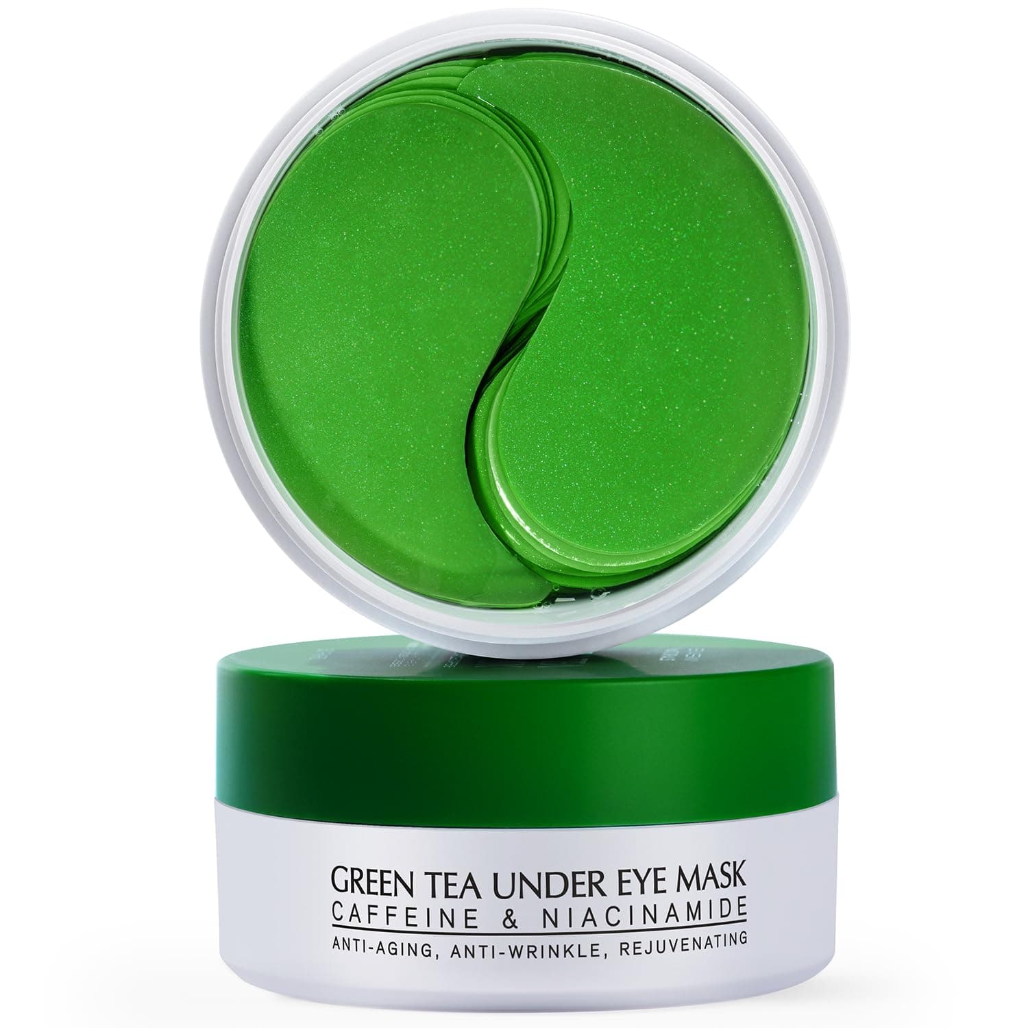 Under Eye Patches for Dark Circles: 30 Pairs Green Tea Eye Gel Masks - Refreshing Eye Care for Appearance of Wrinkles and Puffiness - Gift for Moms Travelers (Green)