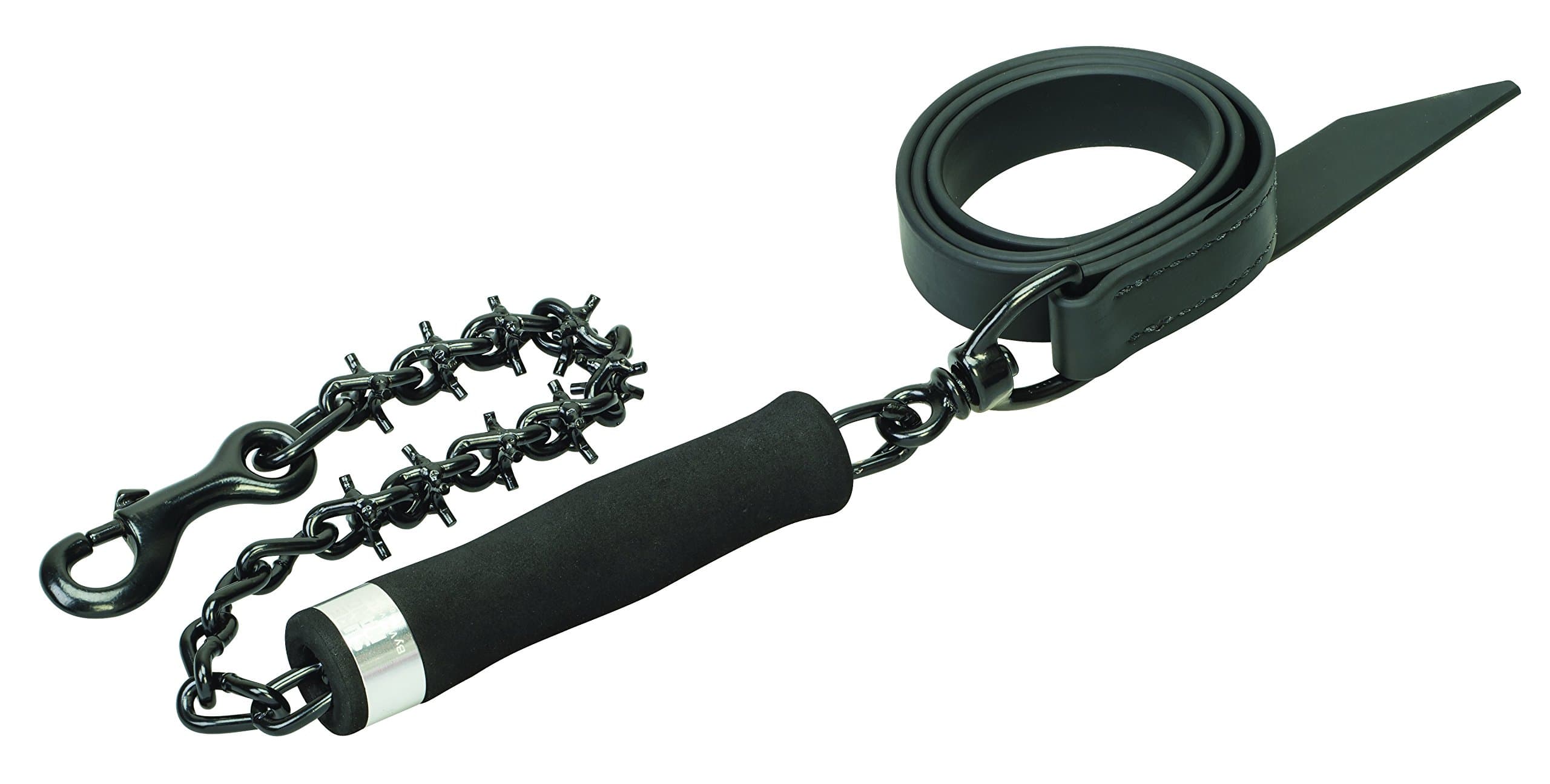 Weaver Leather Sure Hand Lead, Black Pronged Chain