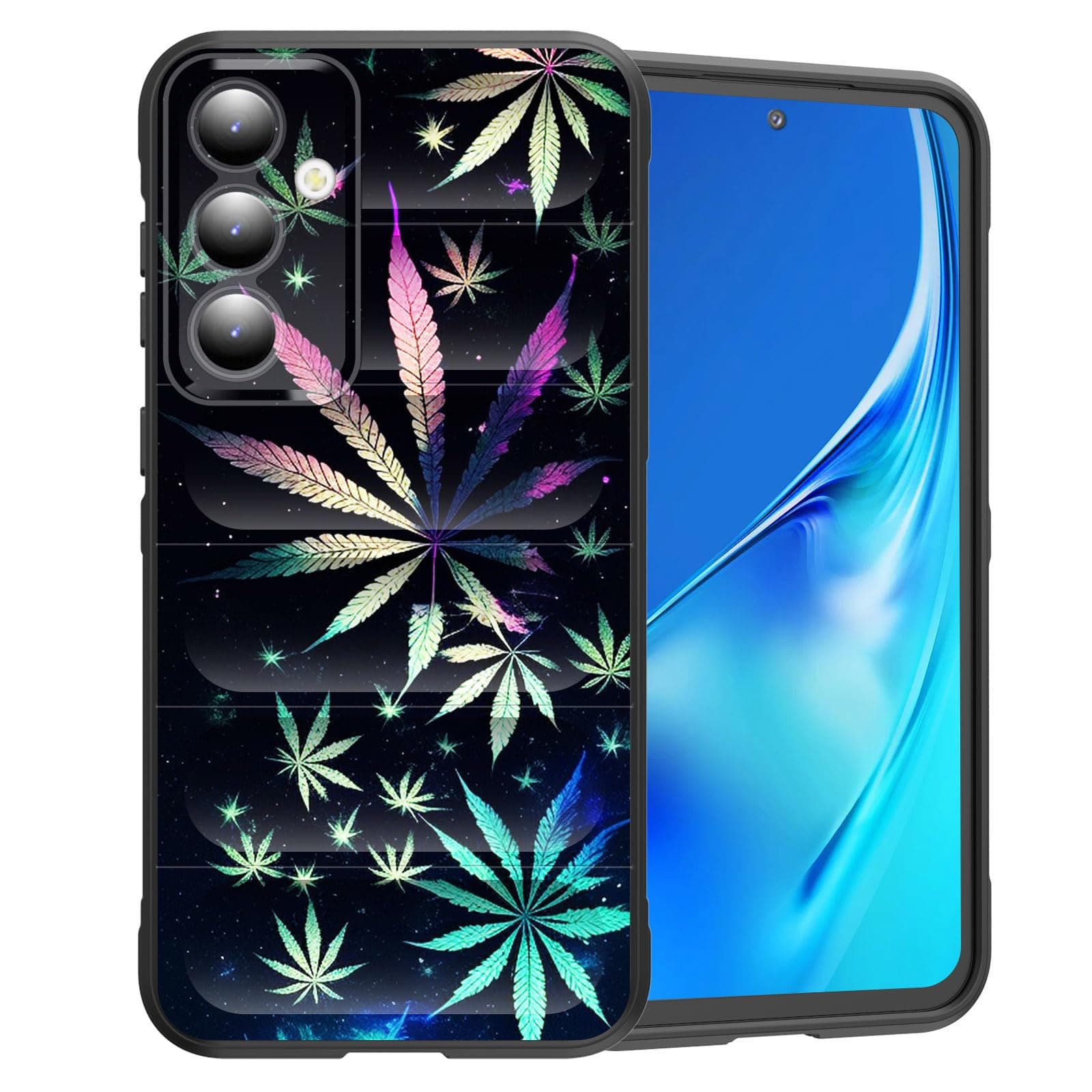 CICPLKSE for Galaxy S24 Case, Premium Silicone with [Soft Anti-Scratch Microfiber Lining] Shockproof Protective Phone Case for Samsung Galaxy S24 6.2 inch 2024,Galaxy Weed