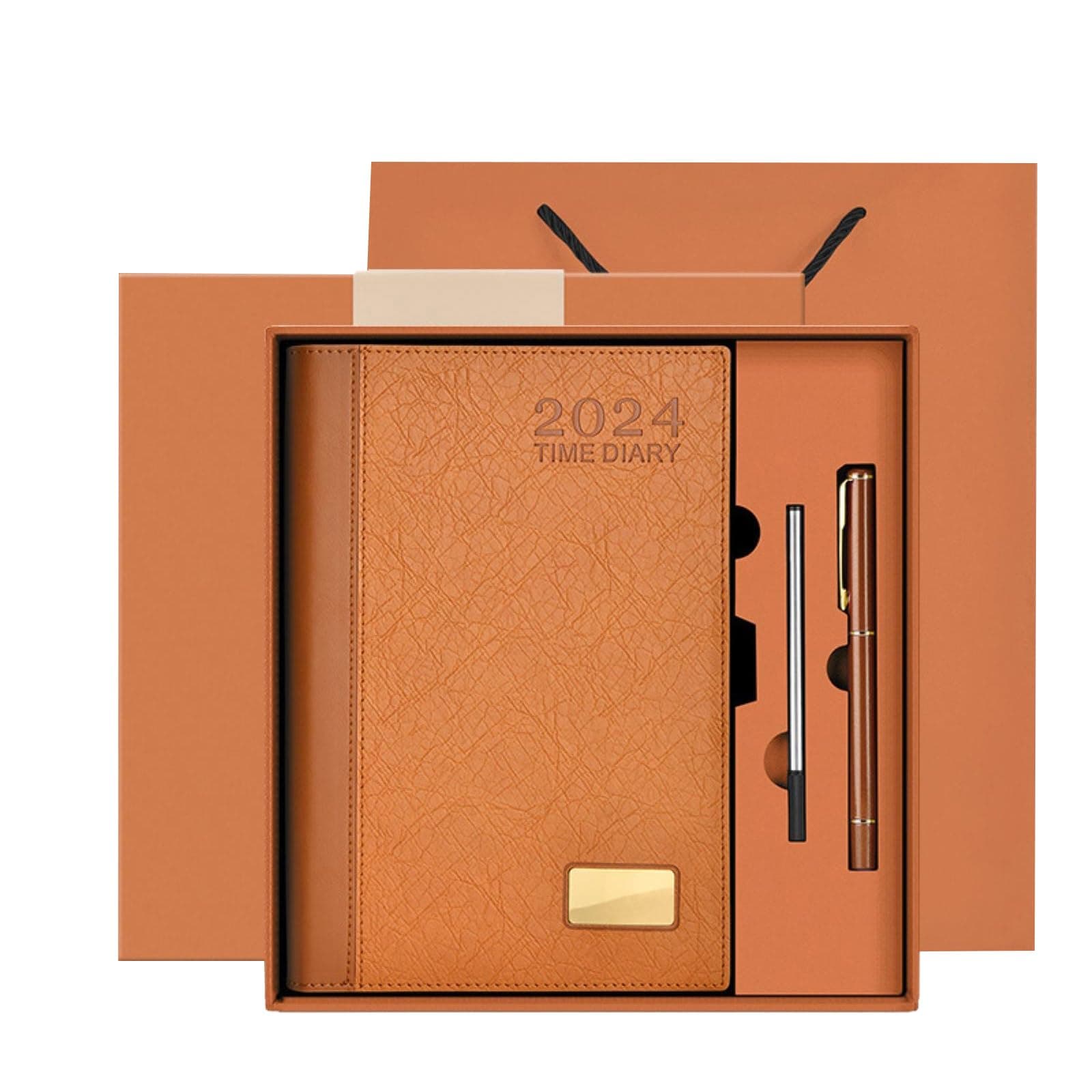 A5 Business Notebook Set Office Thickened Notepad Gift Box-Business Brown (Mounted Gift Box)-2PC