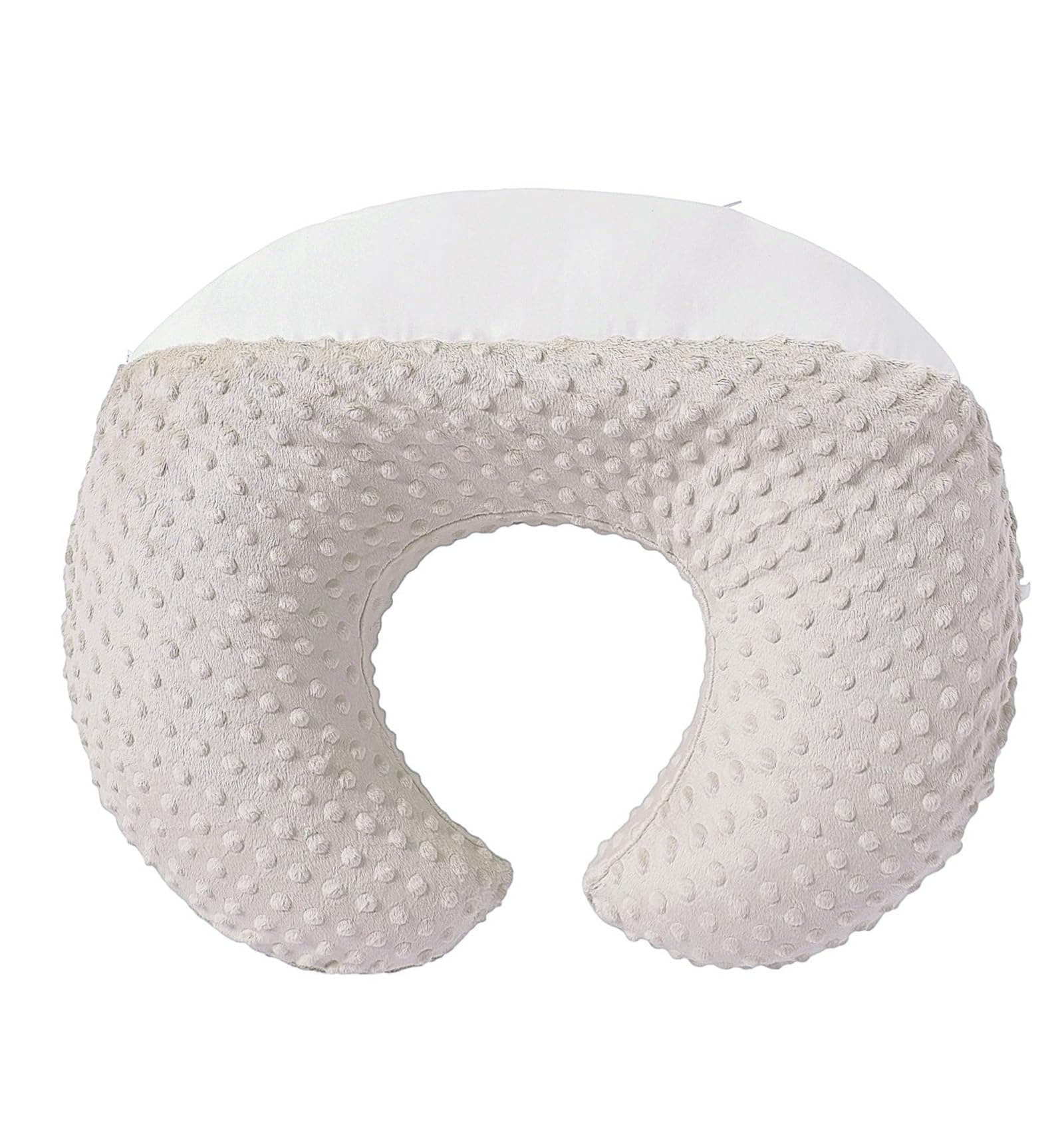 DONOMILO Nursing Pillow and Positioner Breastfeeding and Bottle Feeding, Propping Baby, Tummy Time, Sitting Support for Baby Boy Baby Girl, with Removable Dots Cover (Sand, 22 X 17.7 X 5.9 Inch)