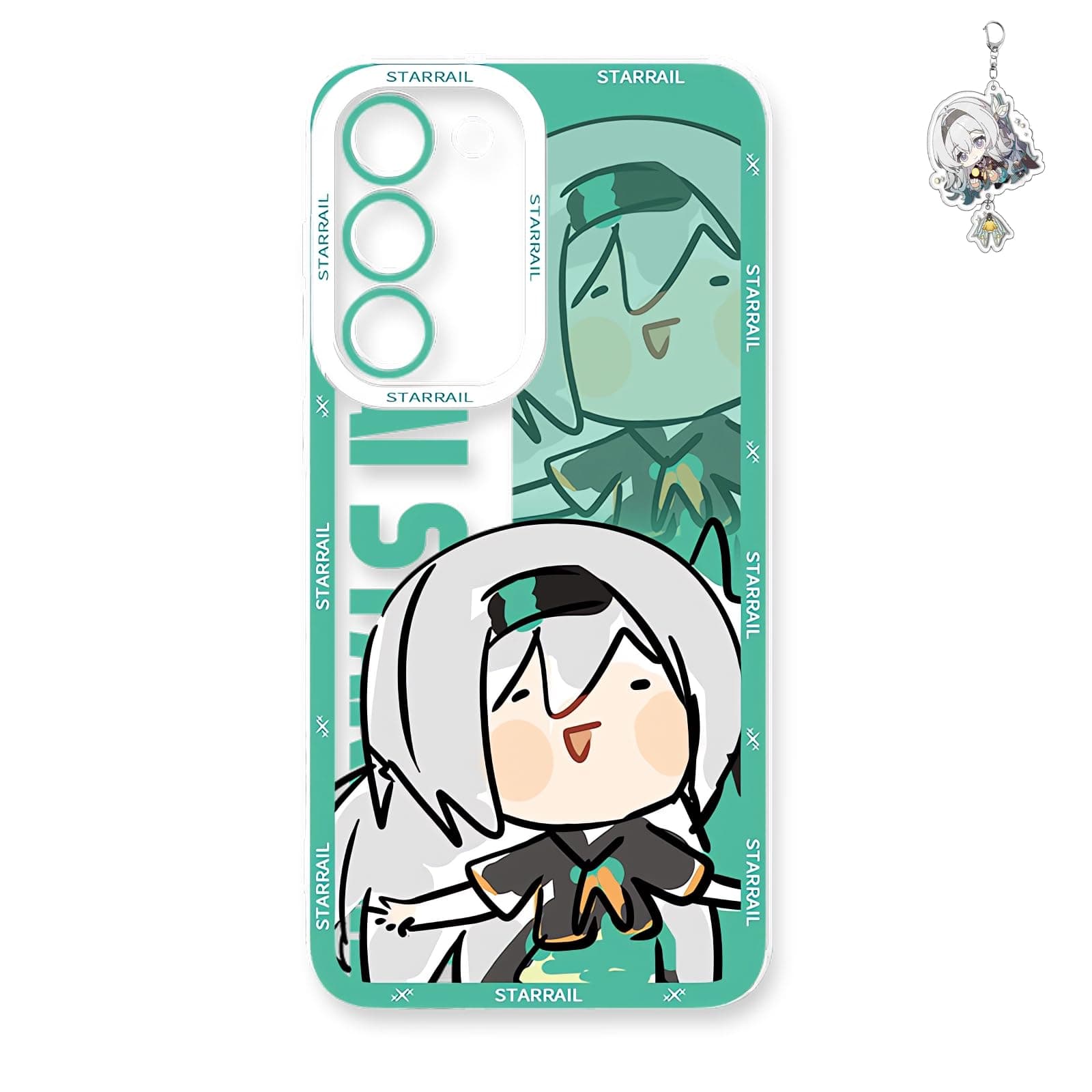Dalicoter Game Phone Case Anime Firefly Phone Case Multi-Model Compatible with S24/S23/S22/S21/S20 Funny Phone Cover Protective (Galaxy S23 Plus with Free Keychain)
