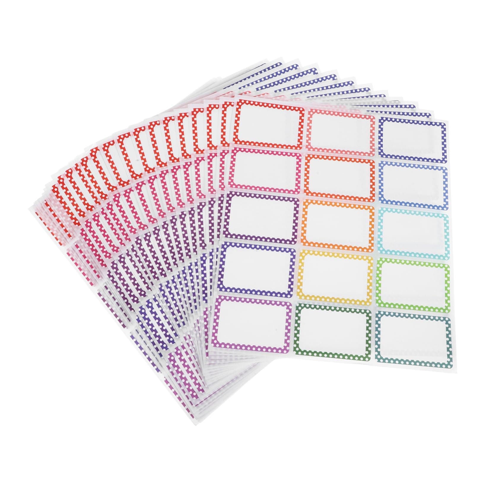 CAXUSD 23sheets Name Tag Stickers Self-Adhesive Classifying Labels for School Office and Home Use Easy to Peel Write for Organization