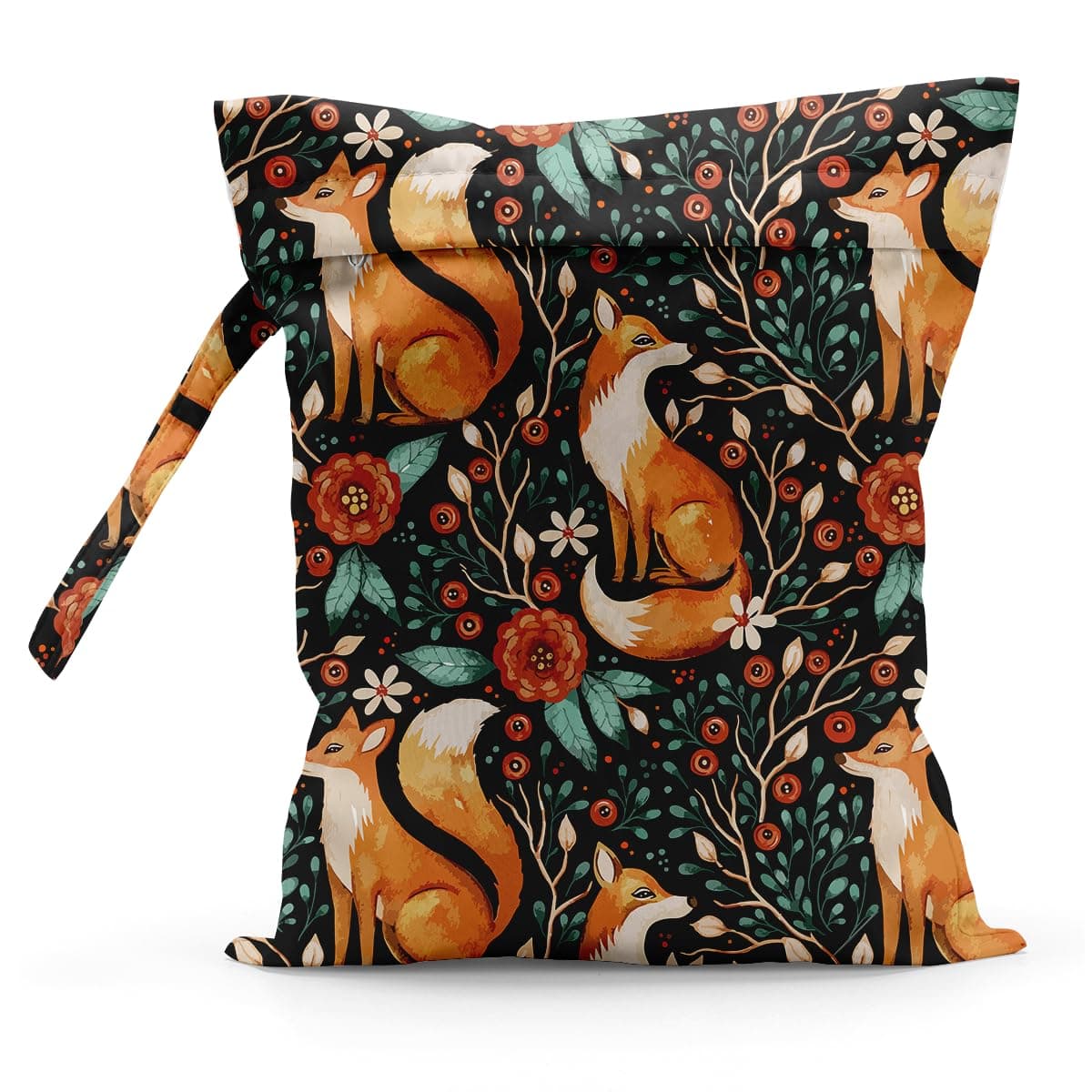 Animal Fox Wet Dry Bag Wet Bag for Women Reusable Waterproof Cloth Diaper
