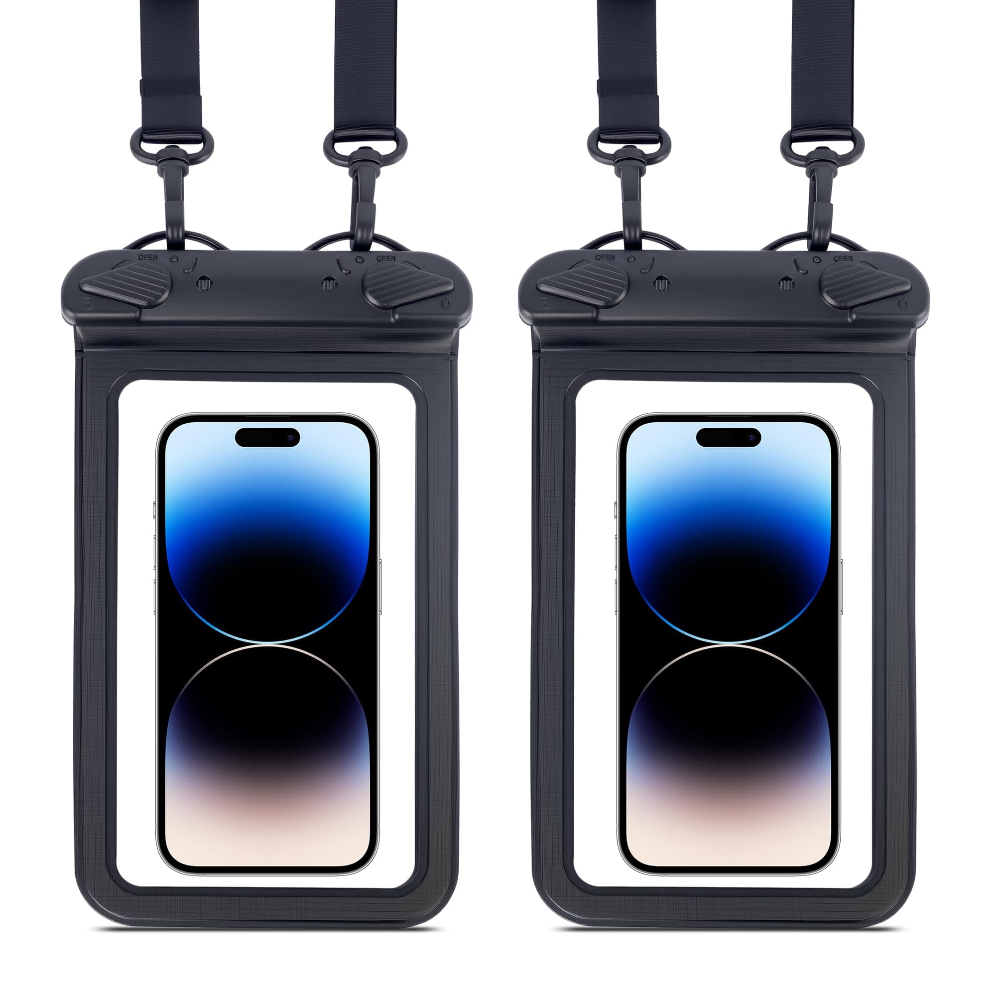 MACASA IPX8 Waterproof Phone Pouch Universal Cell Phone Dry Bag Patented Sealed Lock Lanyard Mobile Phone Case for Swimming Surfing Beach for iPhone 17 16 15 Samsung S26 S25 Xiaomi up to 8.9"