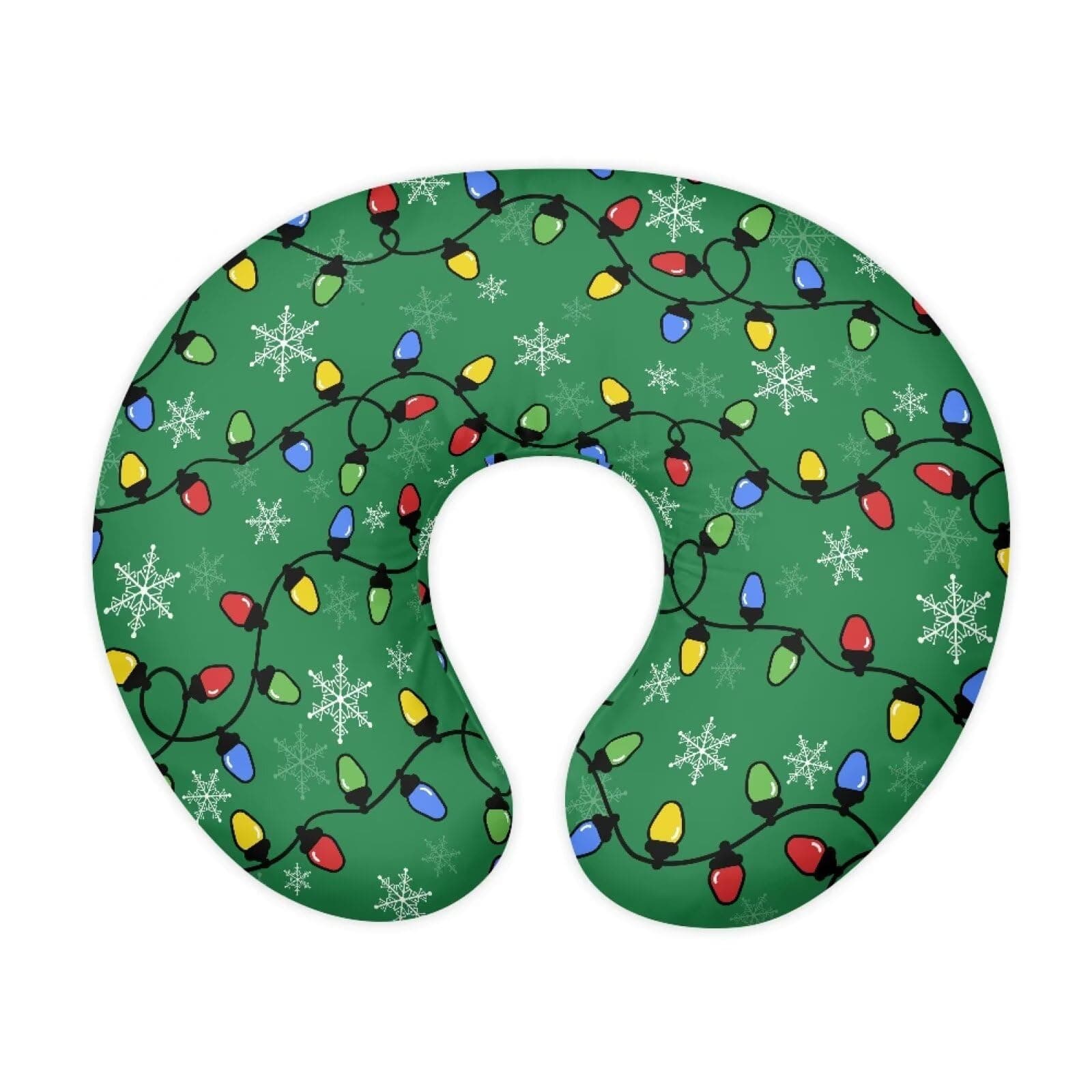 Urndoeng Christmas Nursing Pillow Cover,Soft Nursing Pillow Slipcovers,Nursing Pillow Cover Boy,Christmas Baby Pillow Cover,Baby Christmas Clothes,Xmas Lights Print