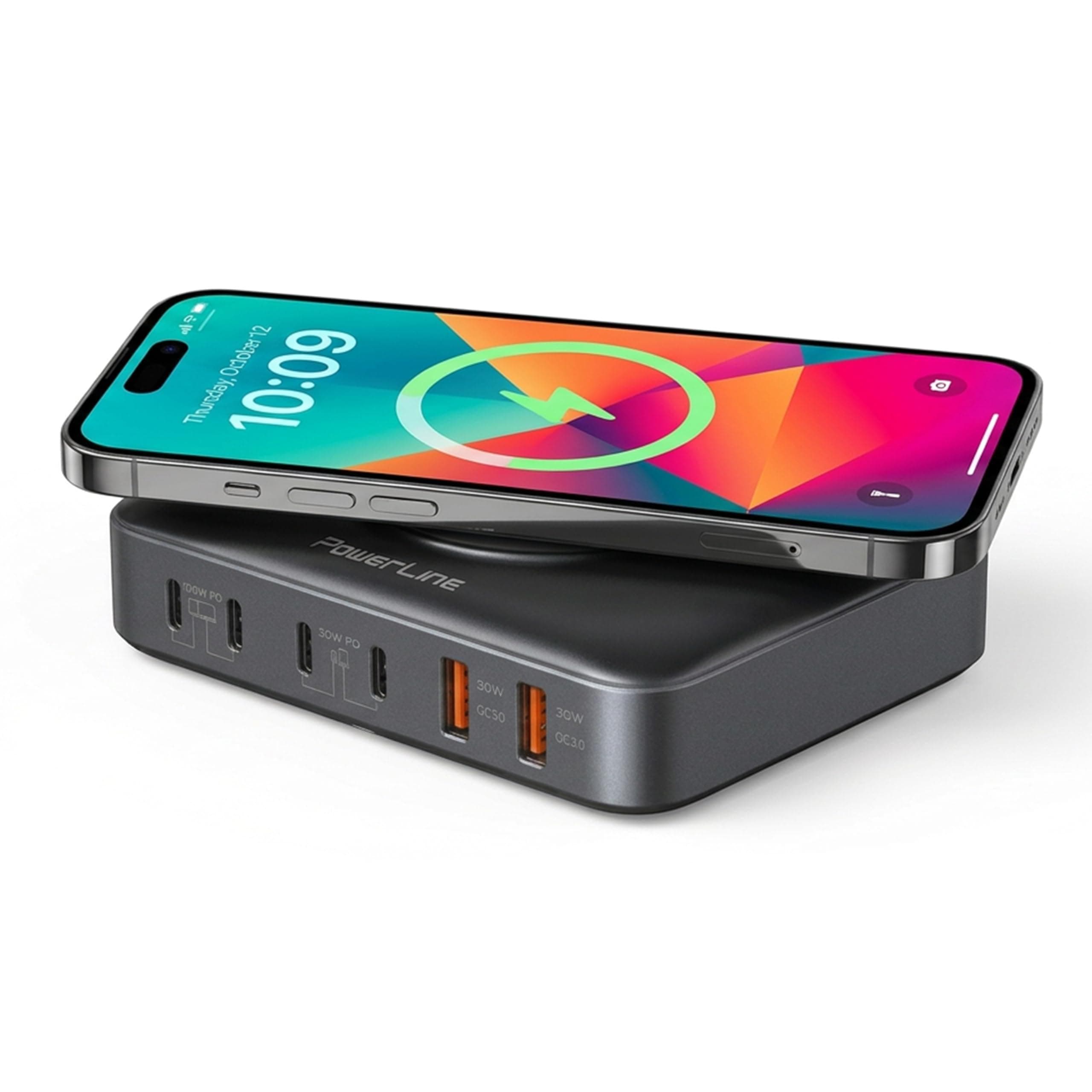 PowerLine 100W, 7-Port Desktop Charging Station