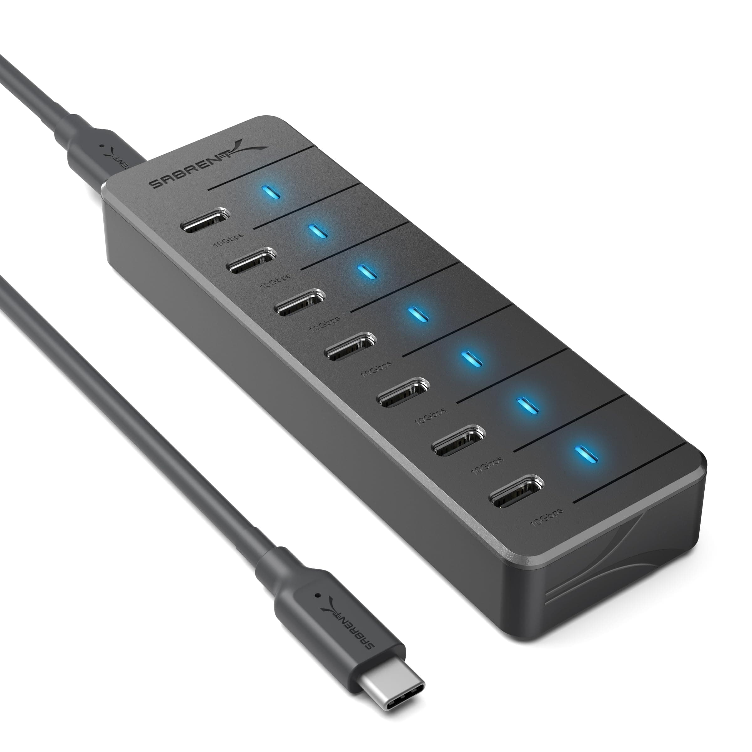 SABRENT OmniPort C7 7-Port USB-C Hub, 10Gbps USB-C Splitter (HB-CUP7)