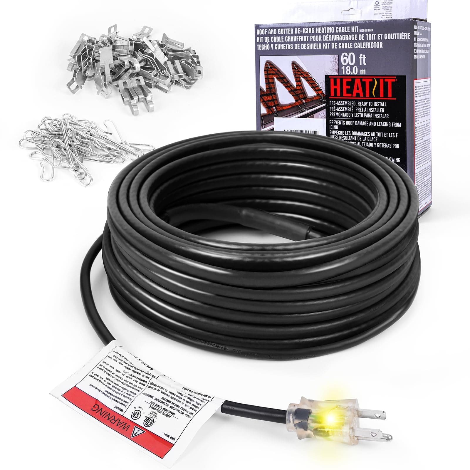 HEATIT HIRD 100 feet Roof & Gutter De-Icing Cable