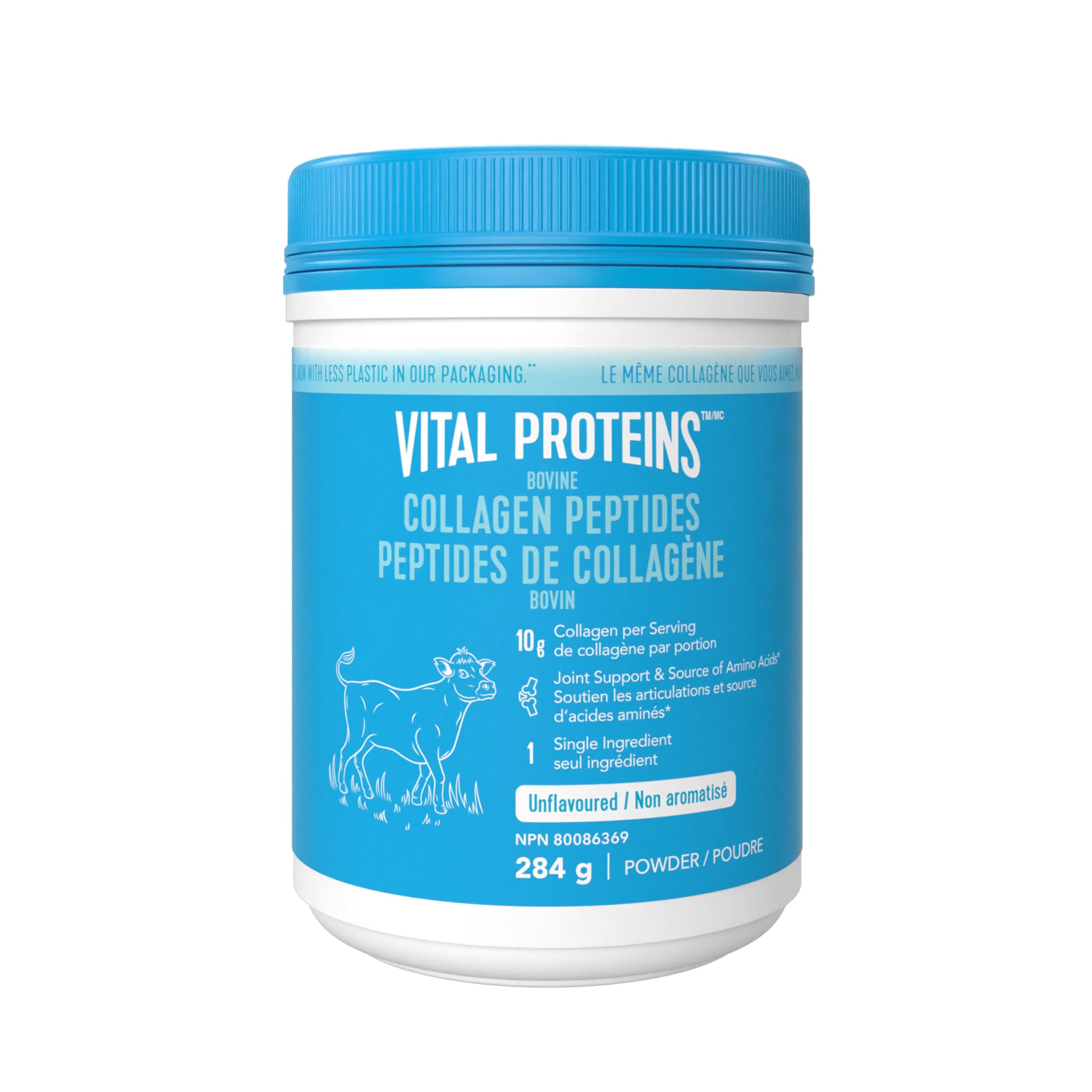 VITAL PROTEINS Bovine Collagen Powder, Unflavoured, 284 g