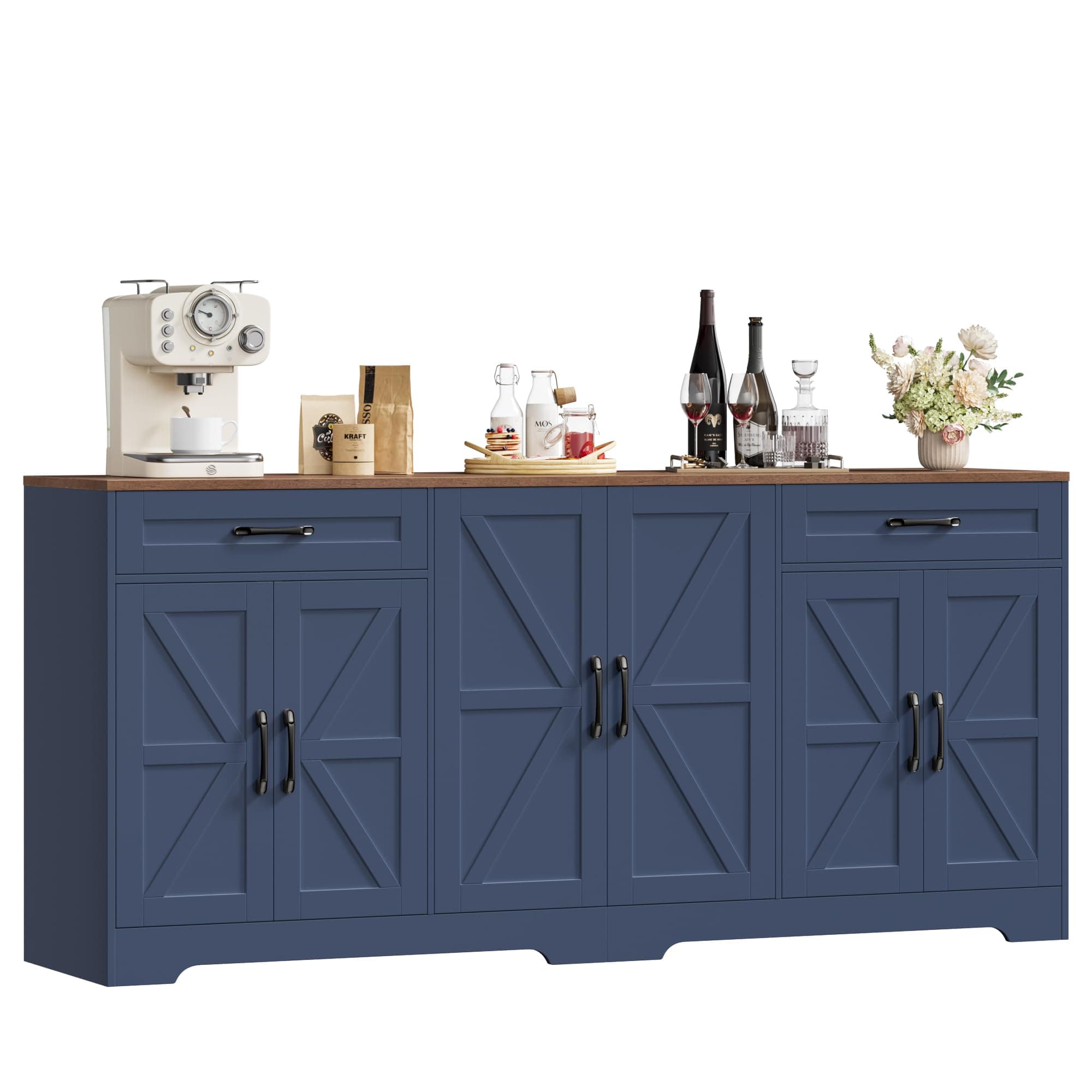 BOTLOG 71” Large Sideboard Buffet Cabinet with Storage