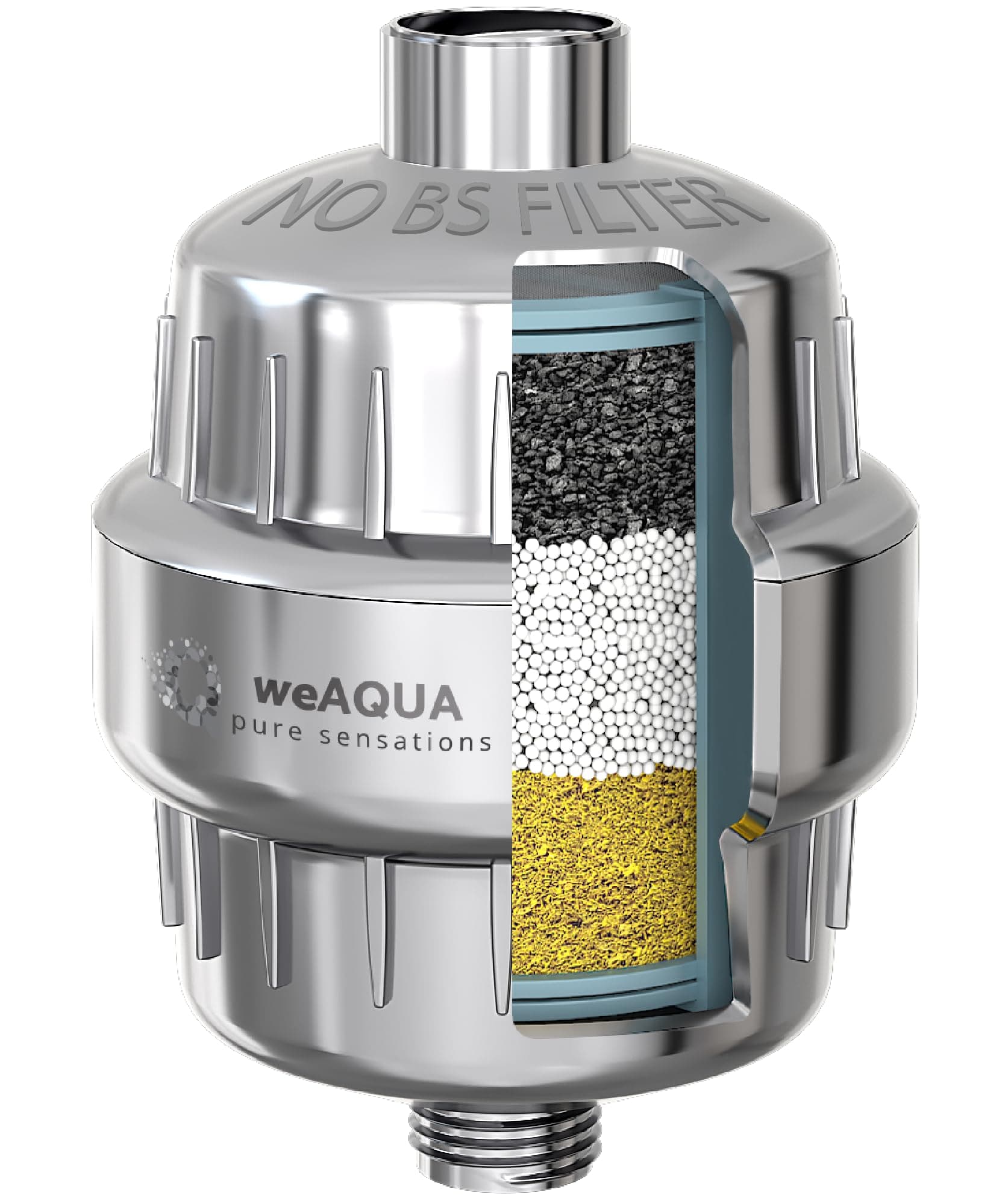 weAQUA Heavy Duty Shower Filter for Hard Water Chlorine Heavy Metals