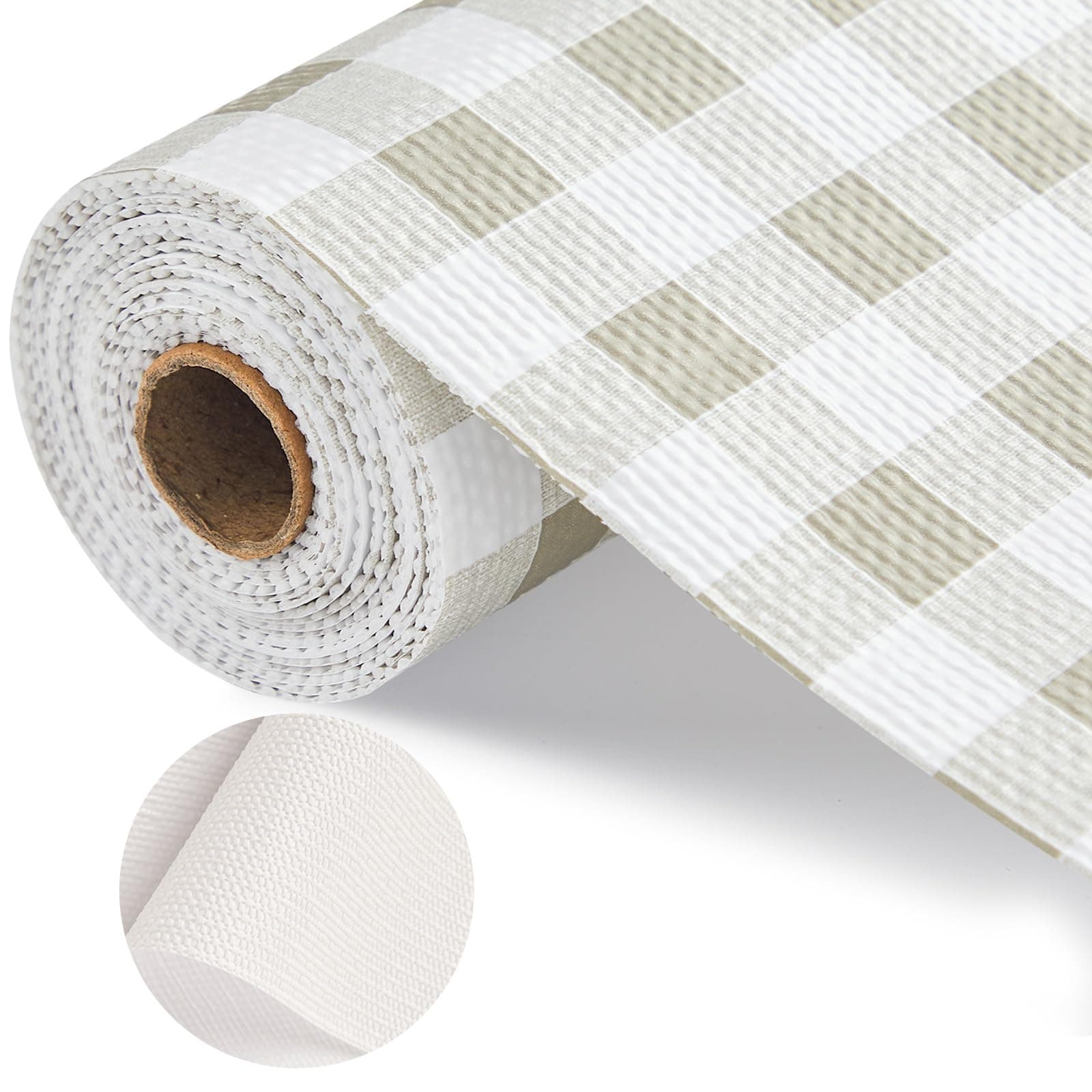 Windimiley Drawer and Shelf Liner, Easy to Cut, Clean, 12"×20' Green Plaid