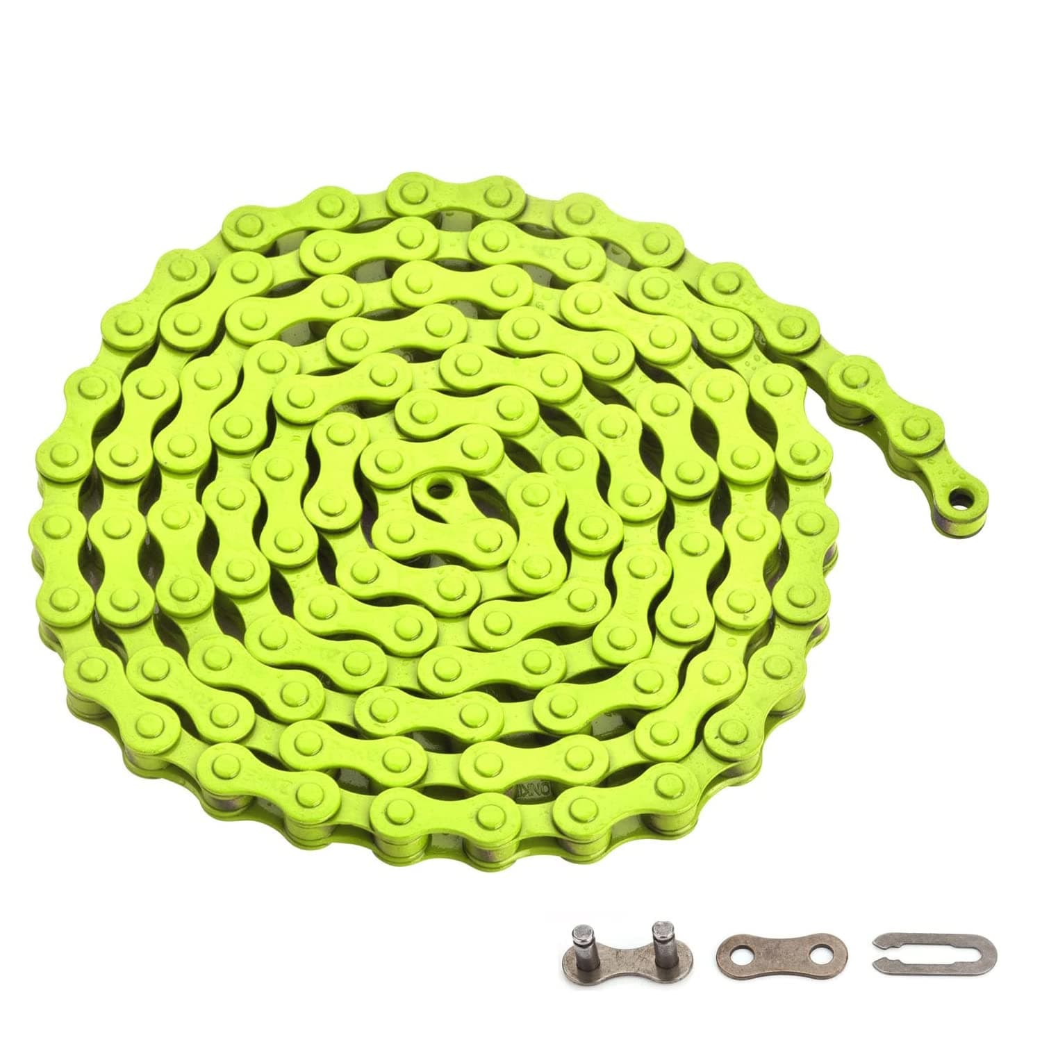 Zonkie Single-Speed Bike Chain 1/2 x 1/8 Inch, 116 Links (Yellow)