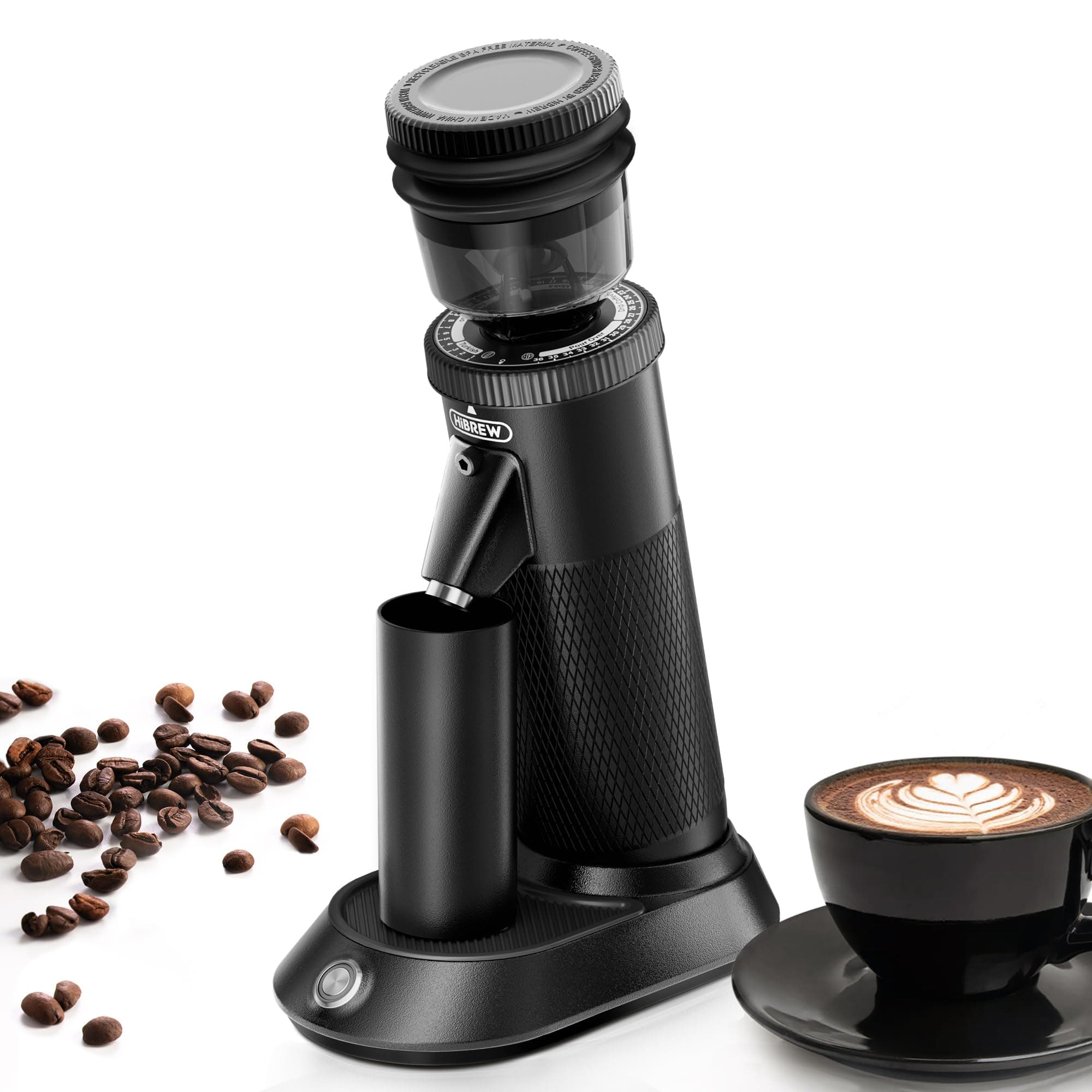 HiBREW G5 Molino de Café Dosis Única, Rebaba Cónica con Doble Velocidad