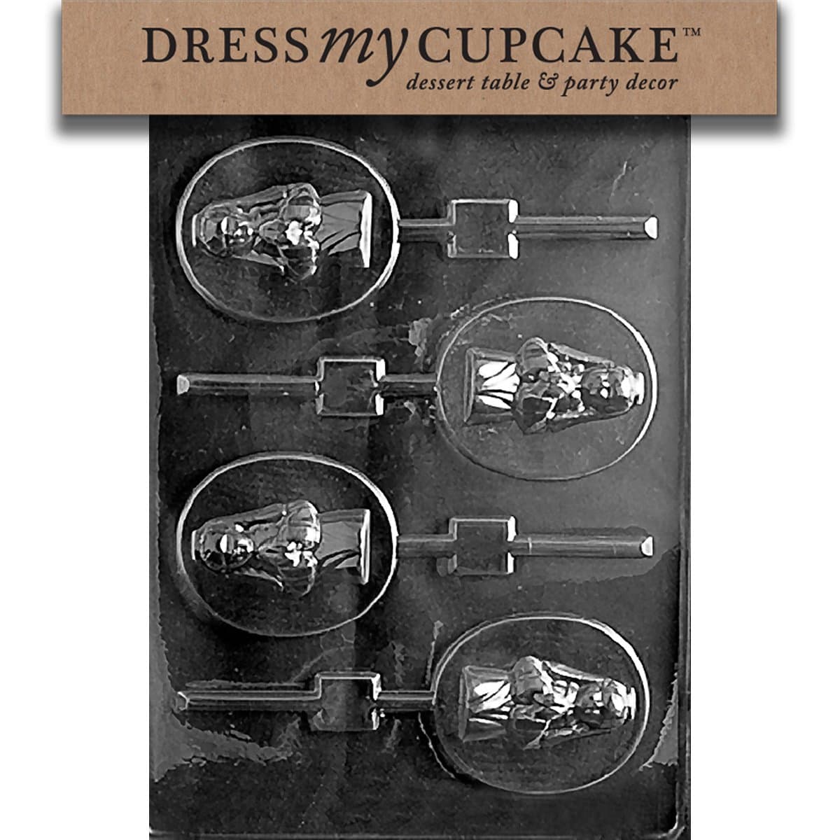 Dress My Cupcake DMCR045SET Chocolate Candy Mold, Girl Communion Lollipop, Set of 6