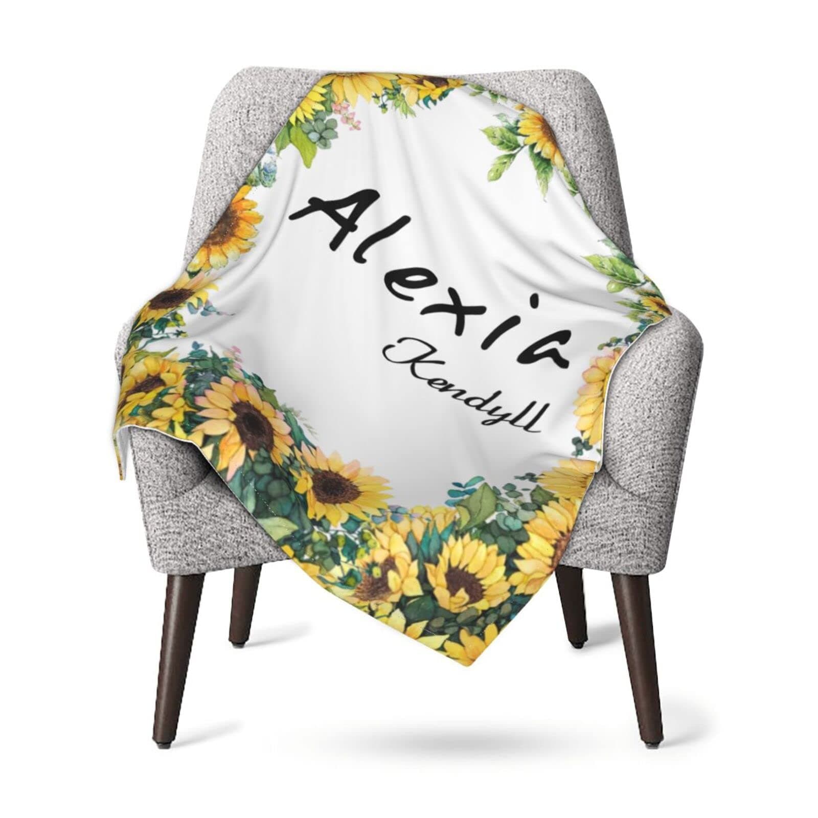 SIMIEEK Personalized Baby Blankets Gifts with Name, Custom Baby Boys Girls Blankets Customized Name