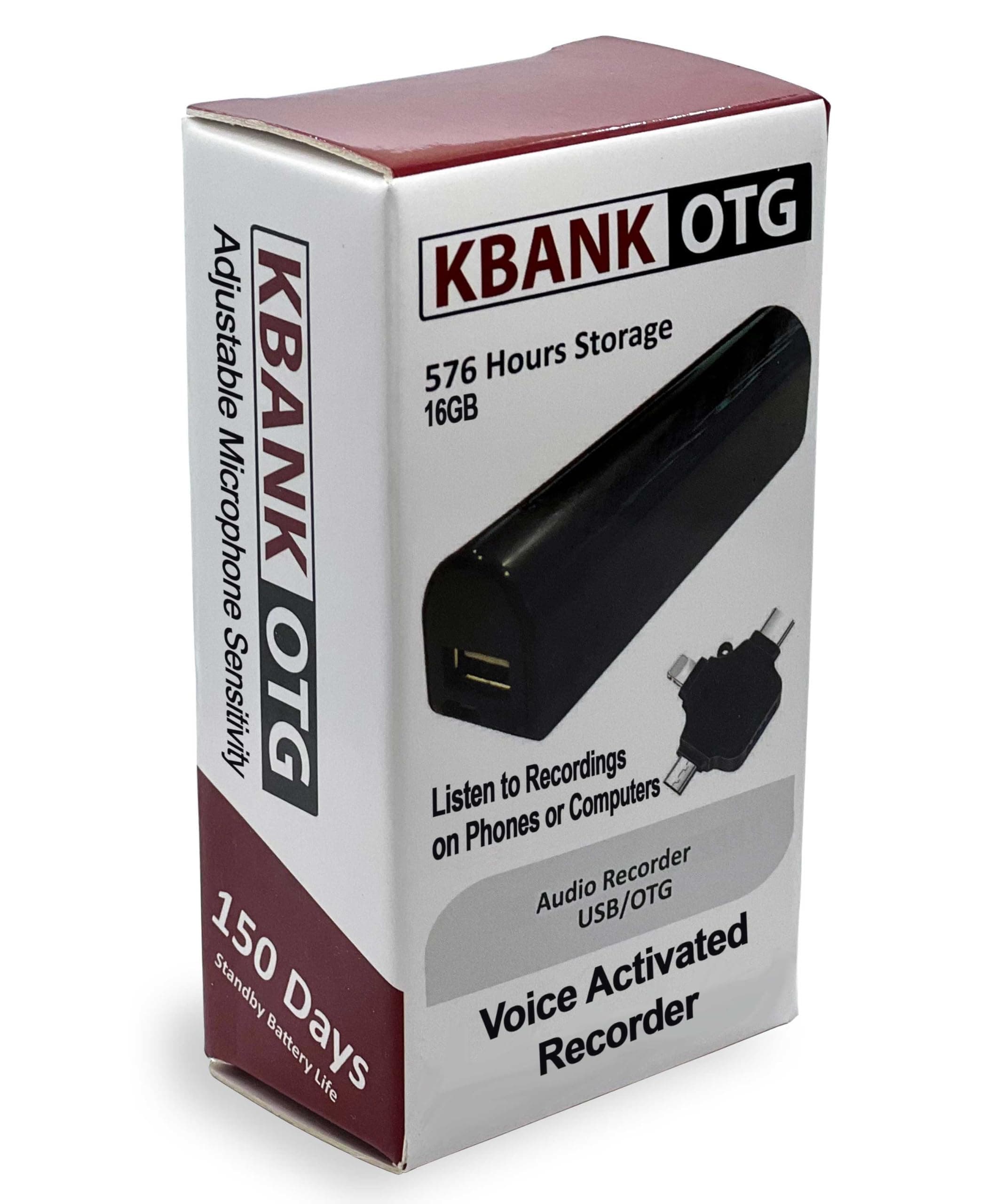 K-Bank Voice Activated Recorder Long Battery Life Digital Voice Recorder