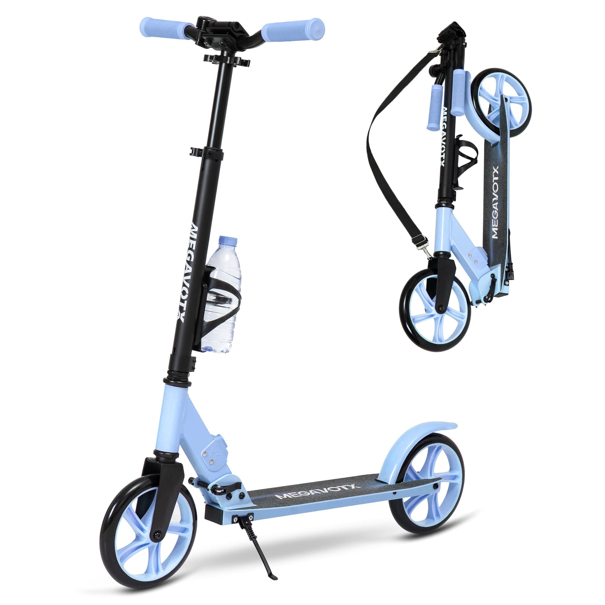 Megavotx Kick Scooter for Kids Ages 8-12, Smooth ABEC-7, Foldable, Blau