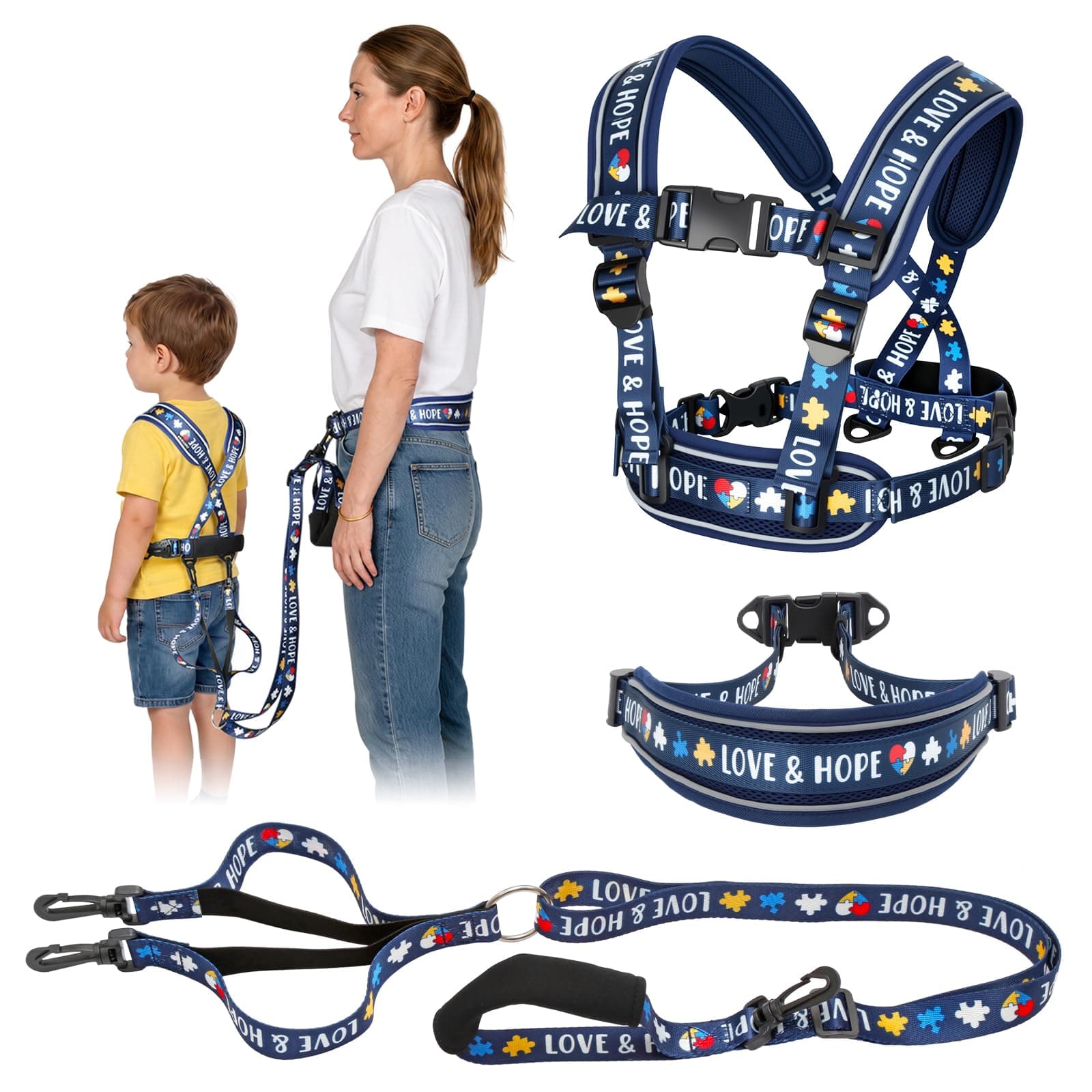 HOOMTREE Safety Harness and Waist Leash for Kids with Autism & ADHD